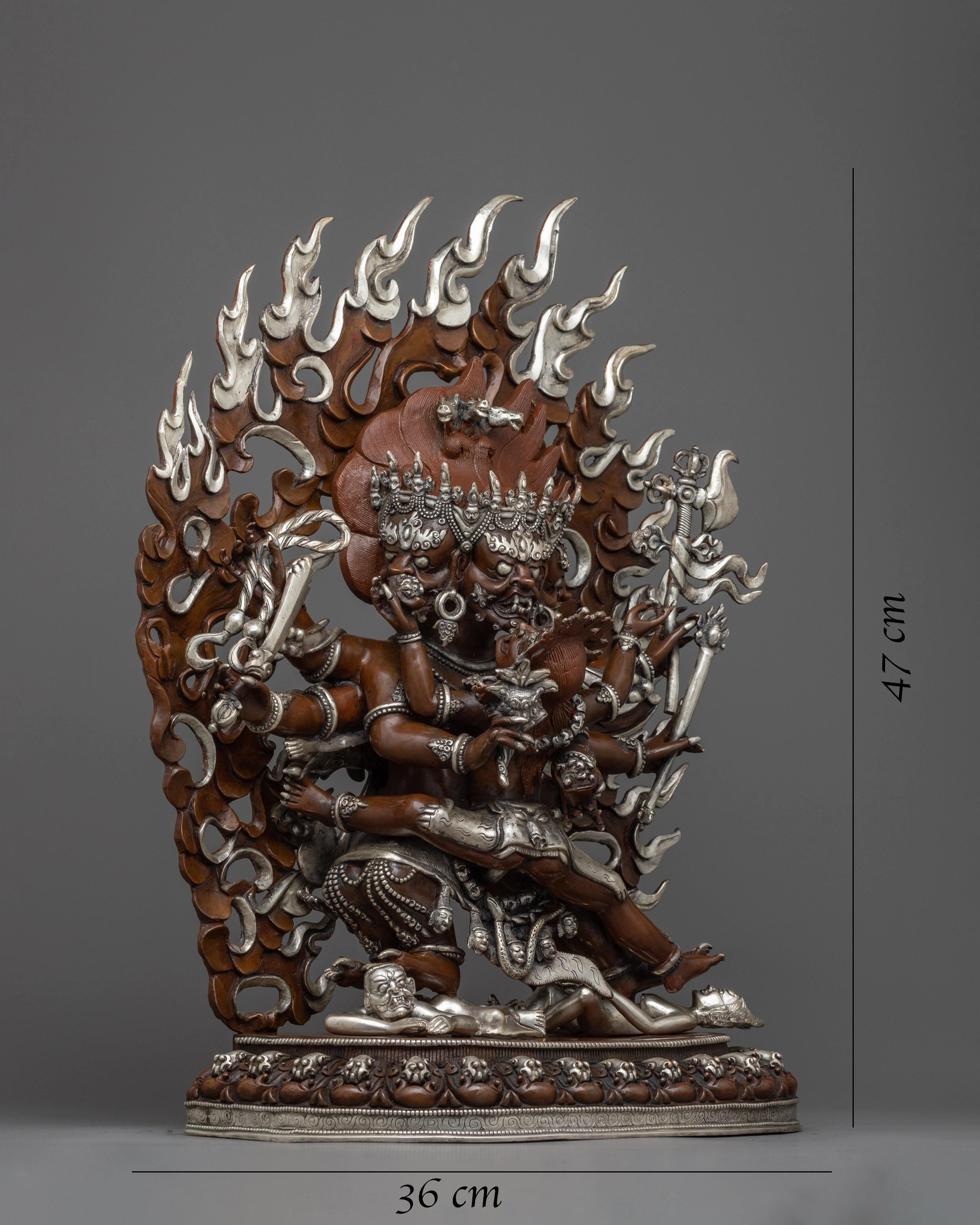 Hayagriva Silver Plated Statue