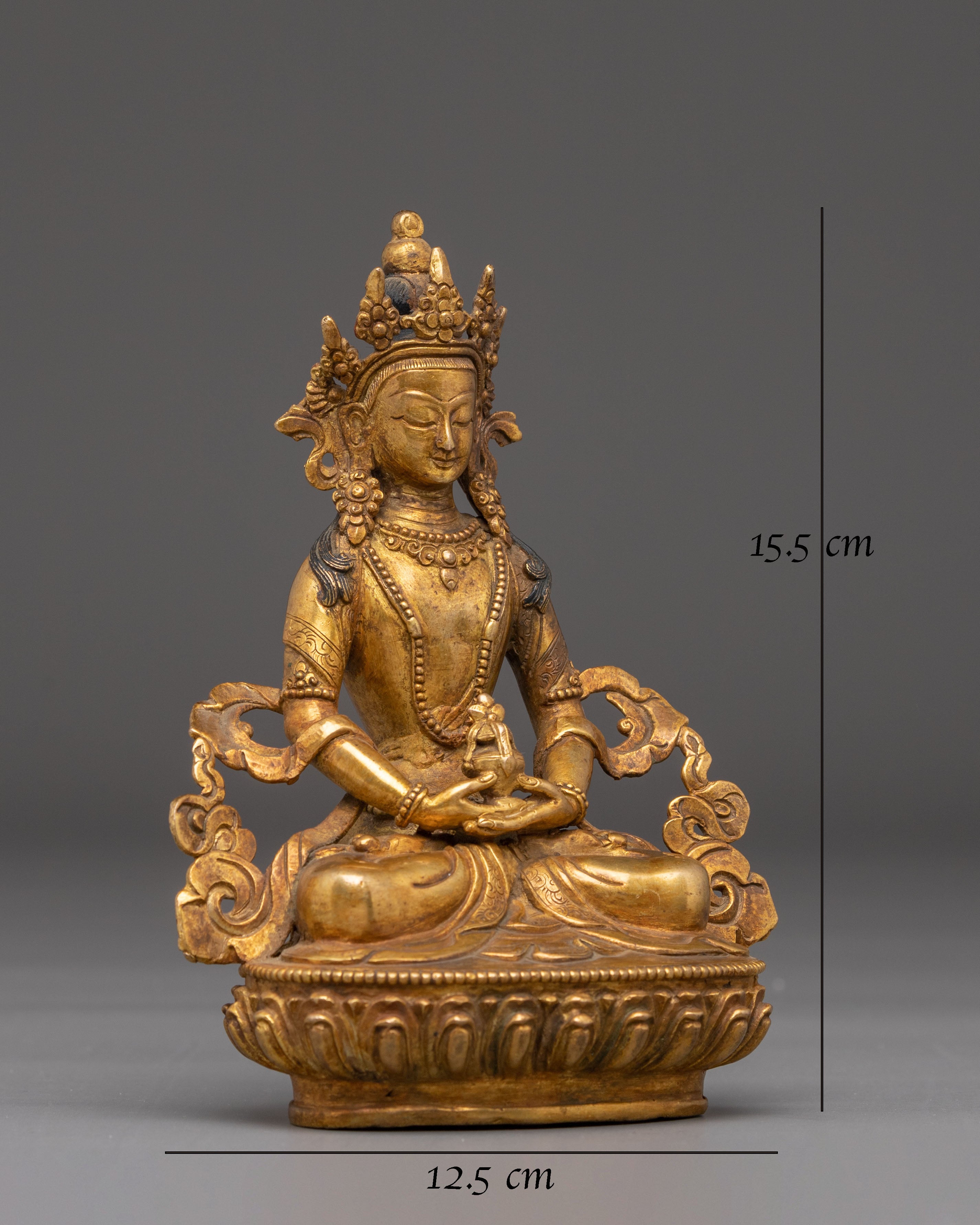 Amitayus Statue with Antique Finish