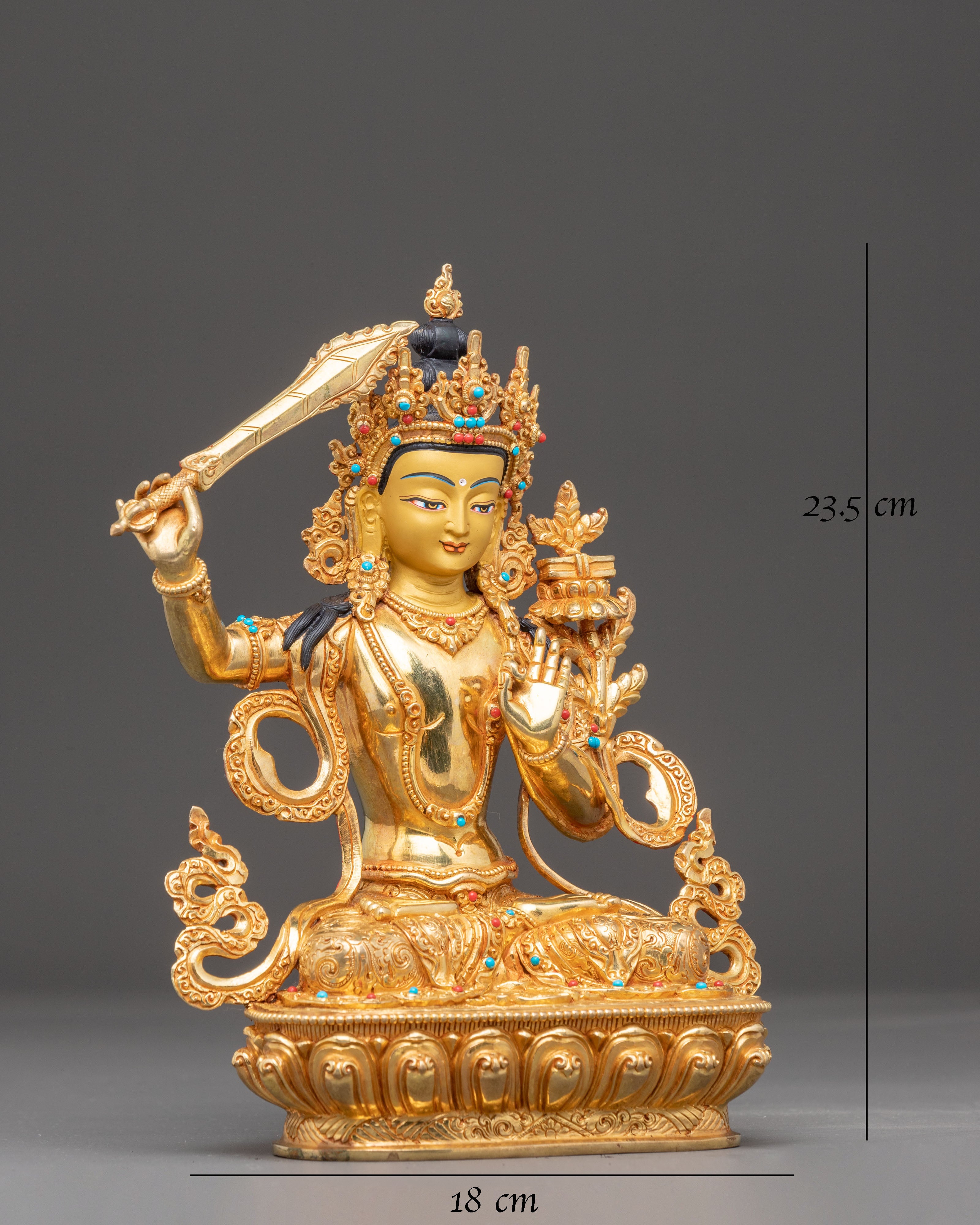 Nepalese Crafted Manjushri Statue