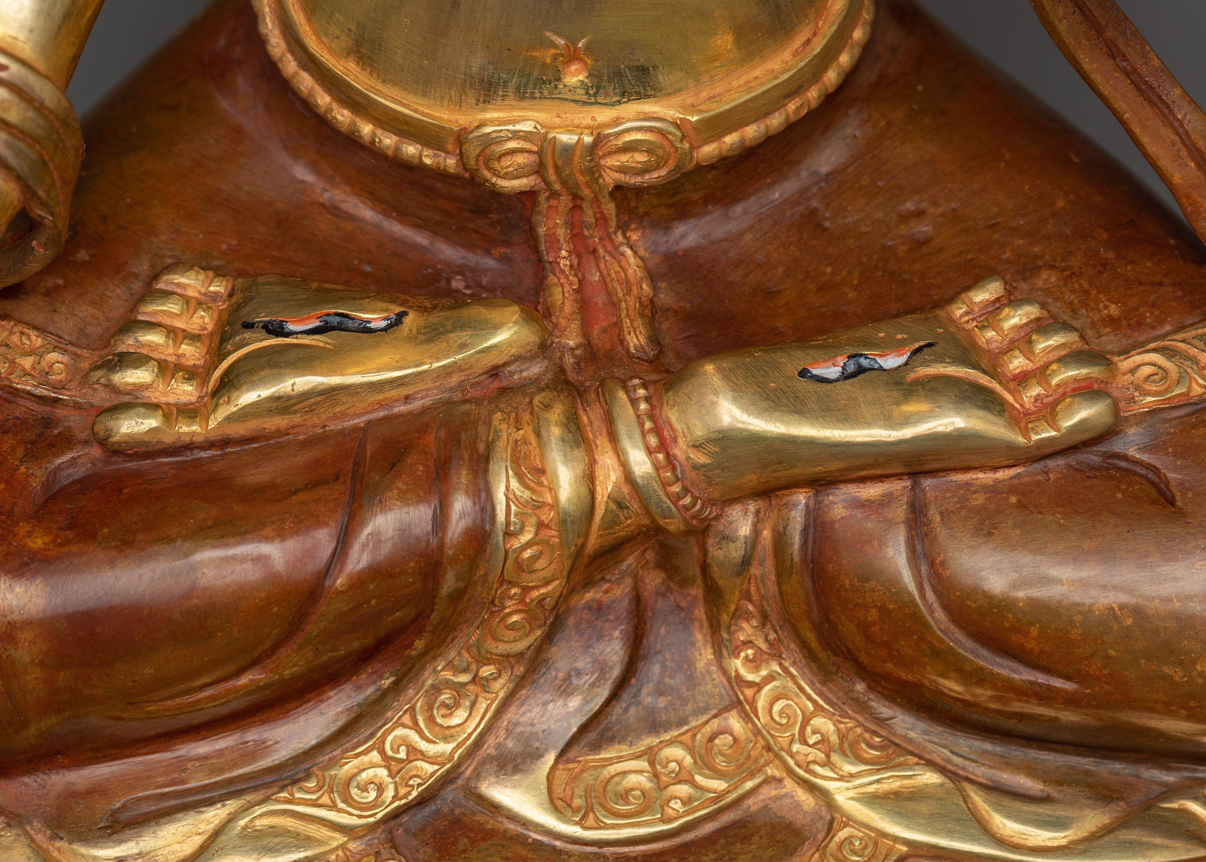 Female Goddess White Tara Statue | 24k Gold Gilded