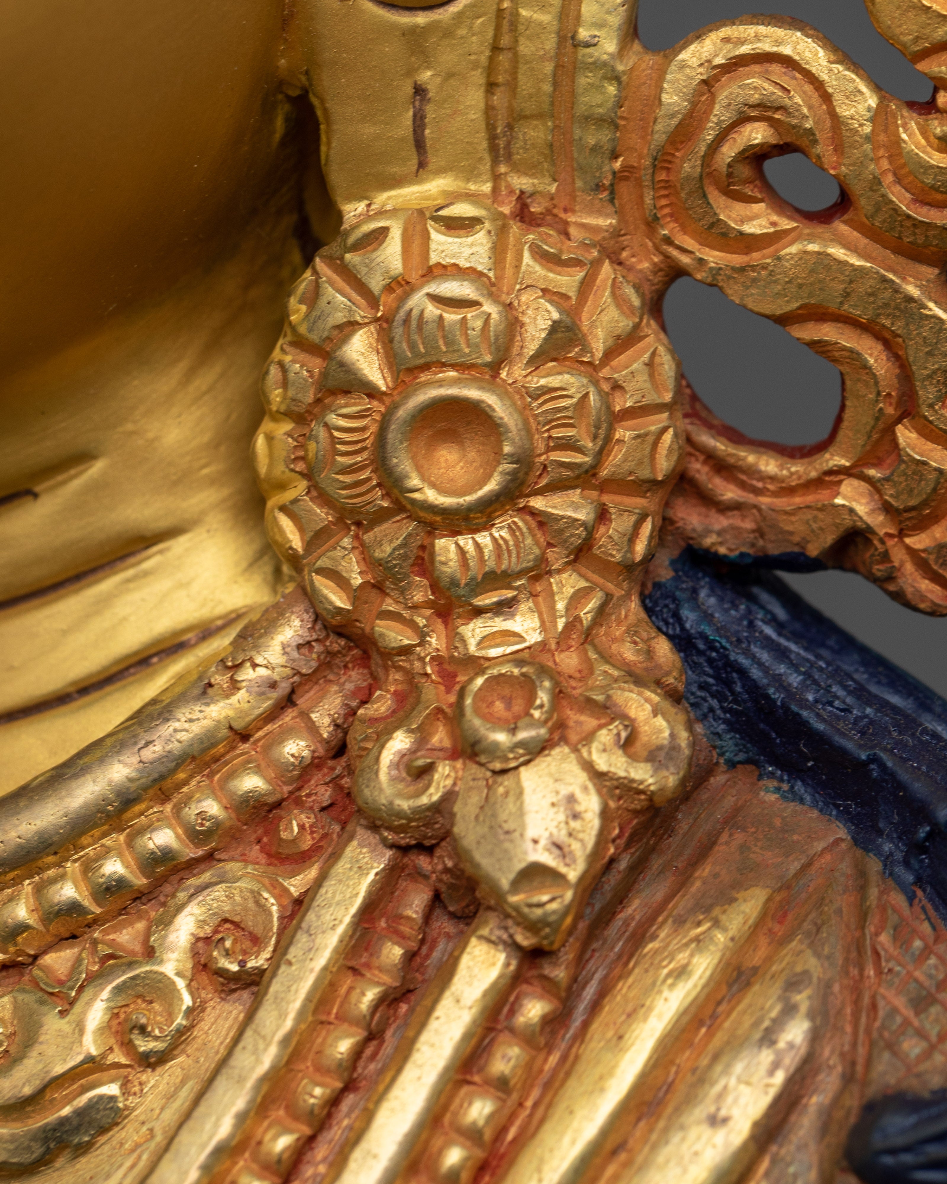 Female Goddess White Tara Statue | 24k Gold Gilded