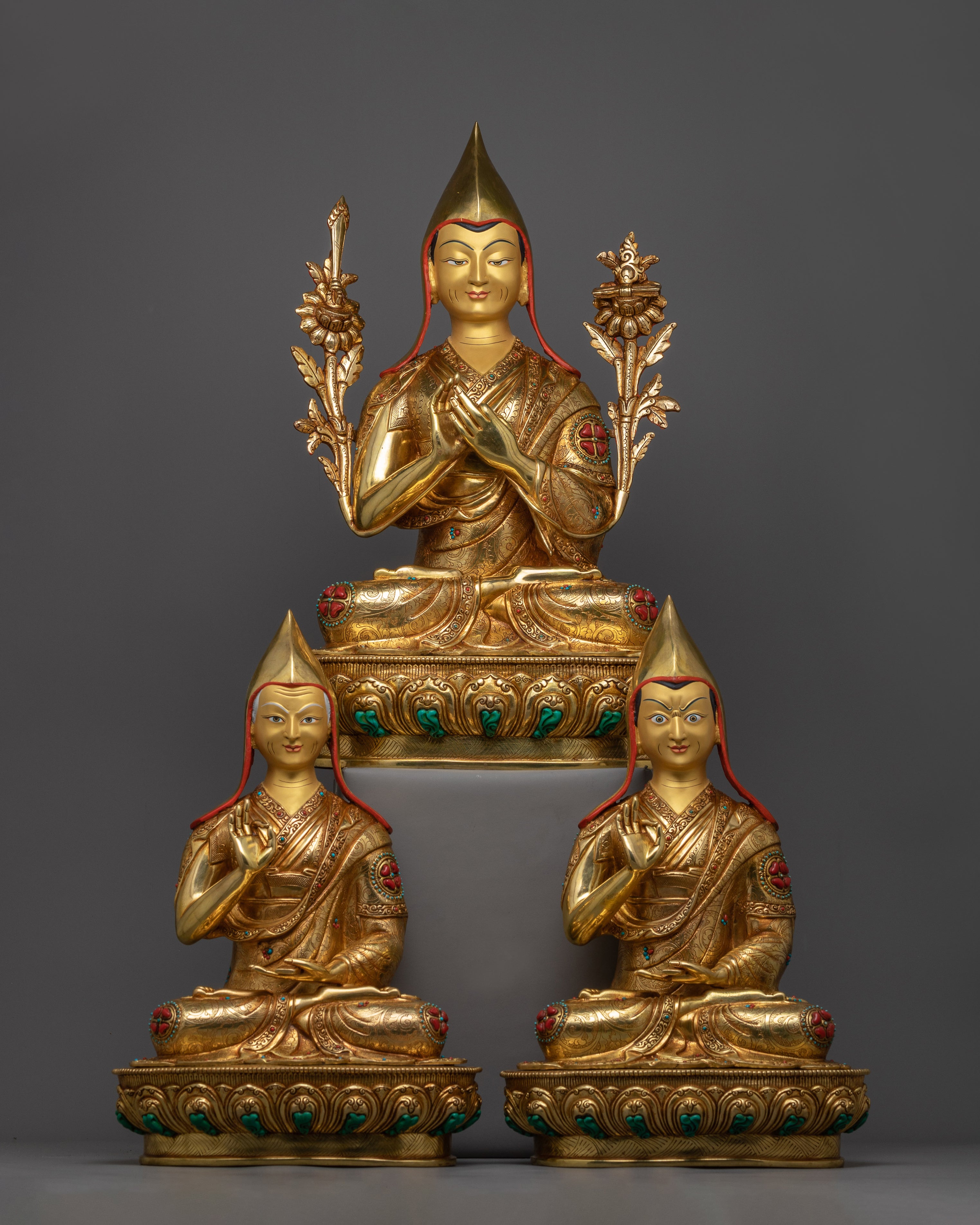 Tsongkhapa Statue Set