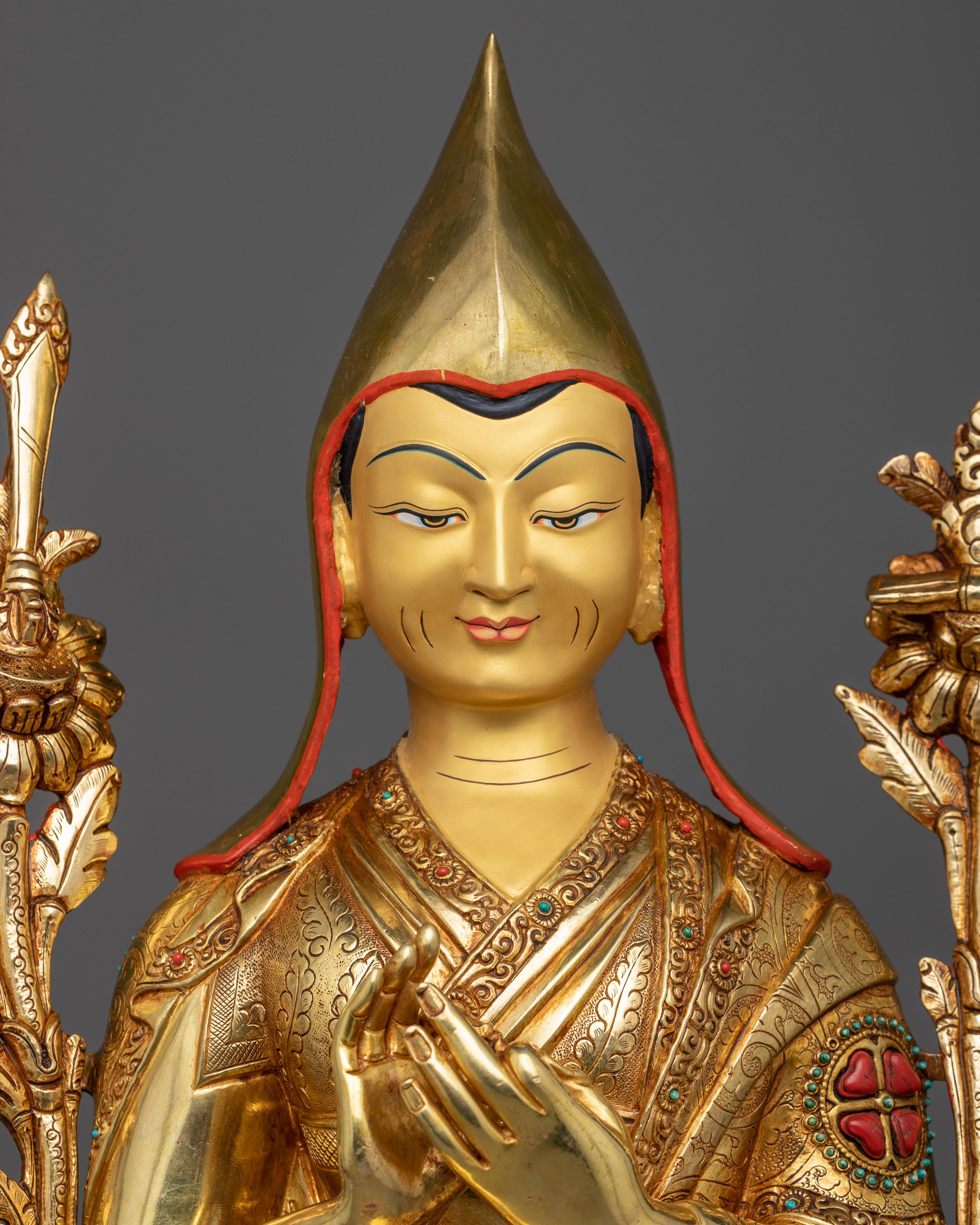 Tsongkhapa and His Disciples Statue Set | High Quality Handmade Work of Art