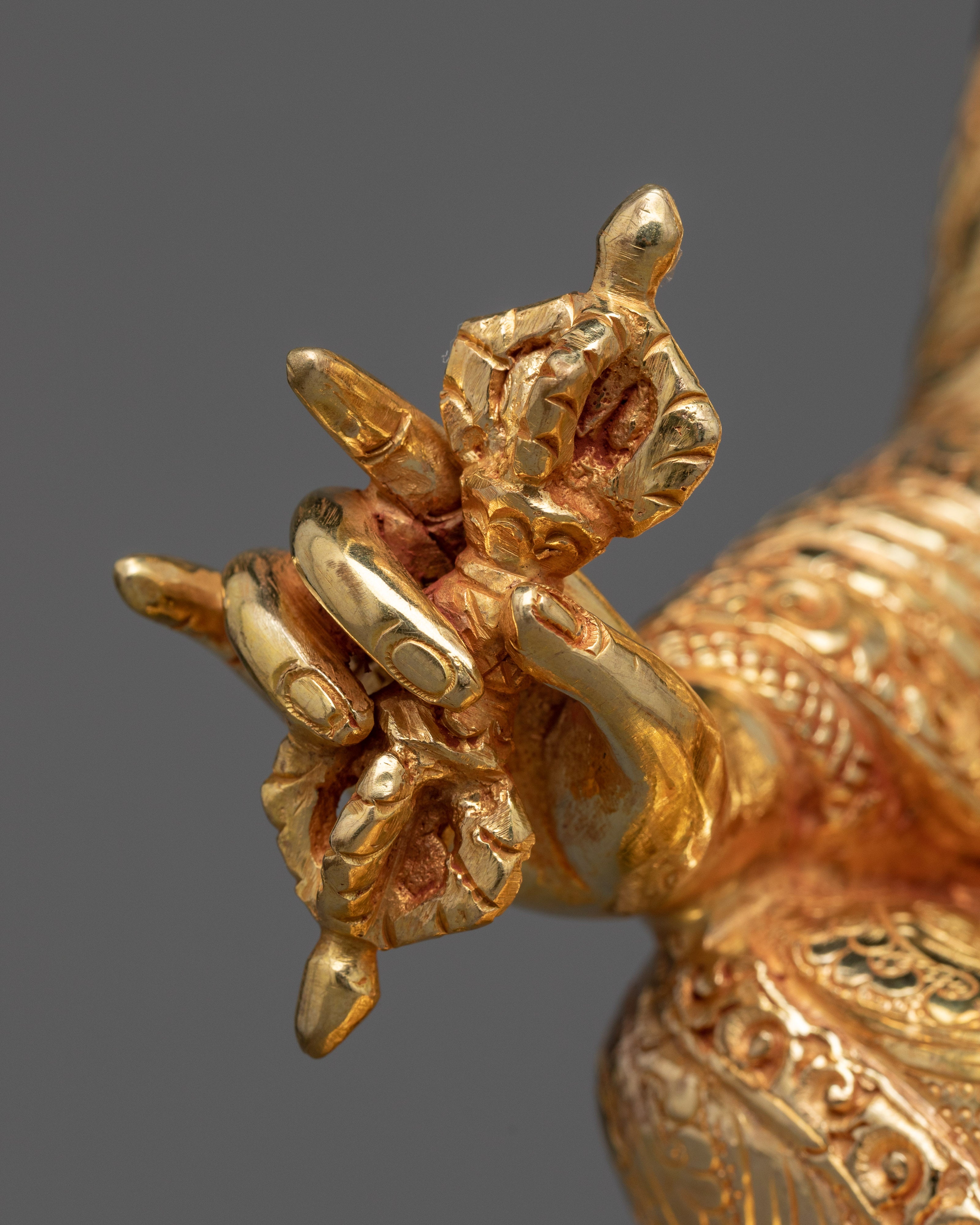 Guru Rinpoche Golden Statue | 24k Gold Gilded Work of Art