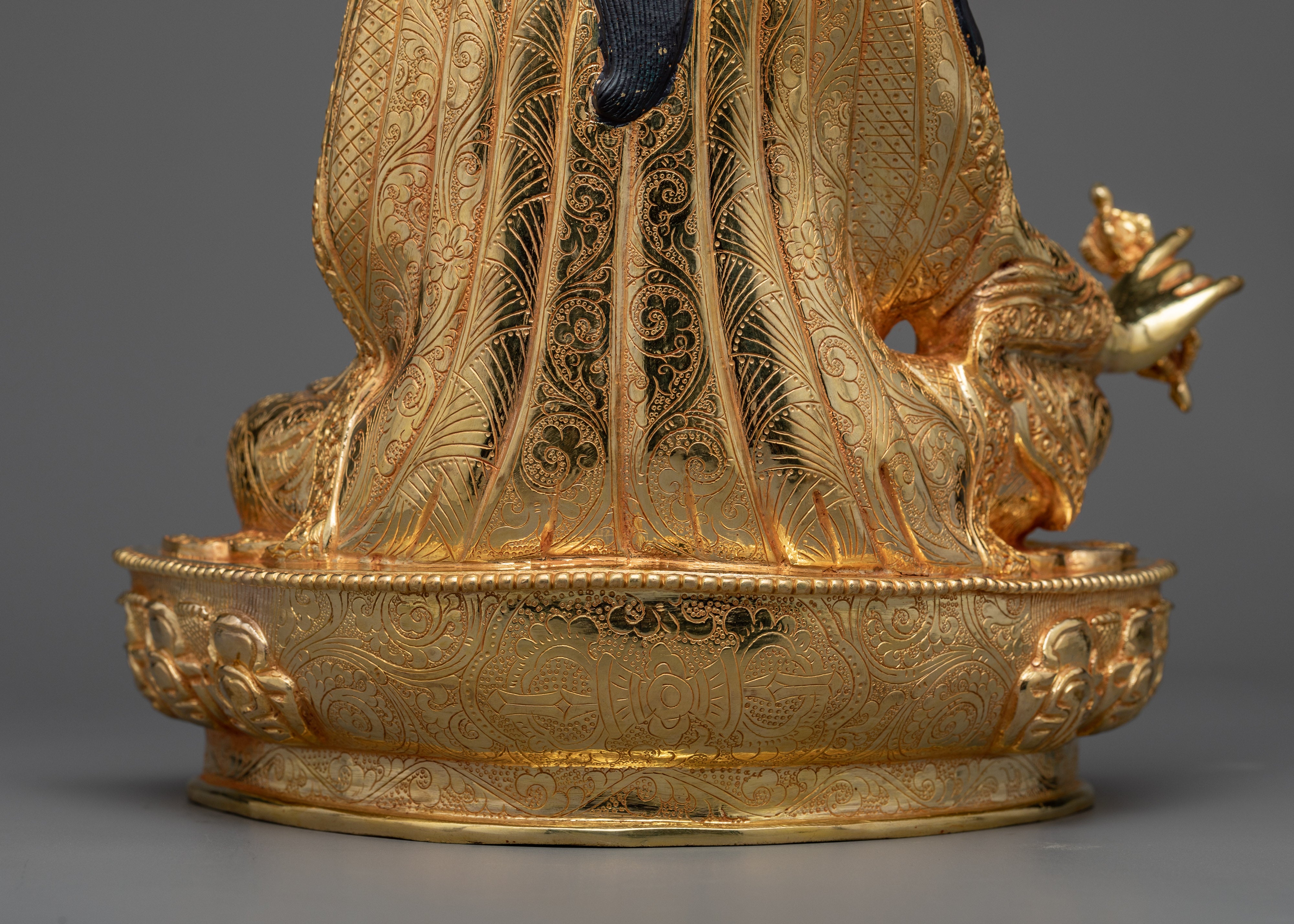 Guru Rinpoche Golden Statue | 24k Gold Gilded Work of Art