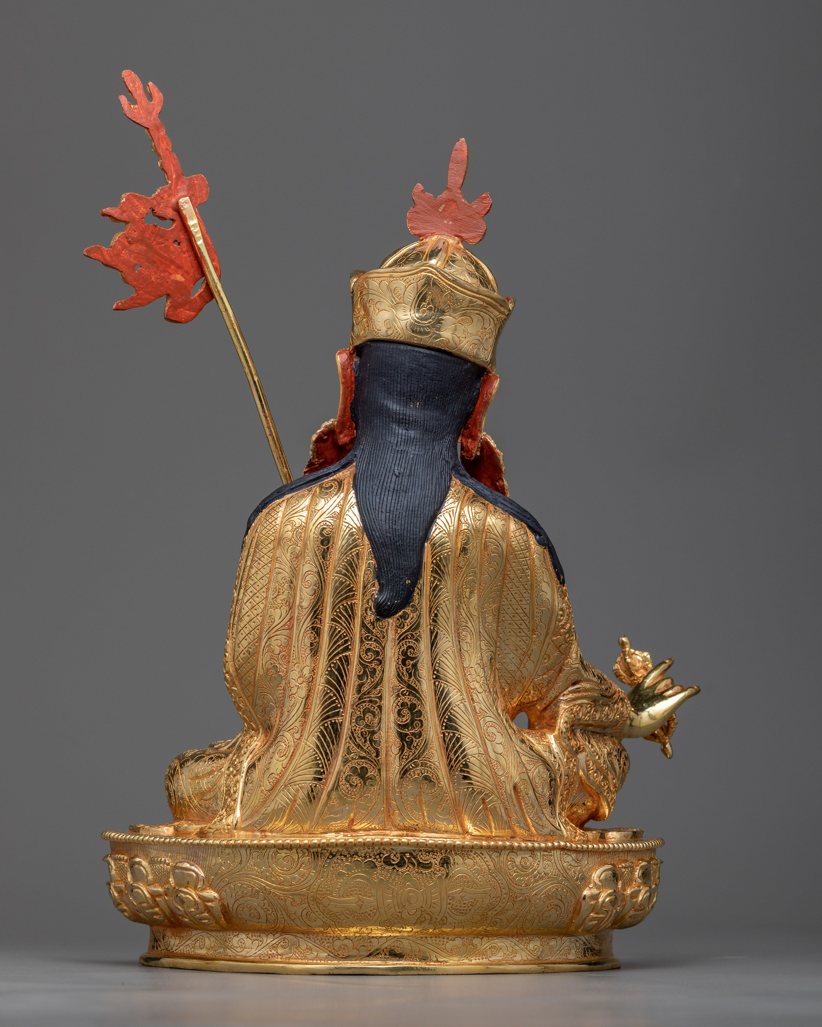 Guru Rinpoche Golden Statue | 24k Gold Gilded Work of Art