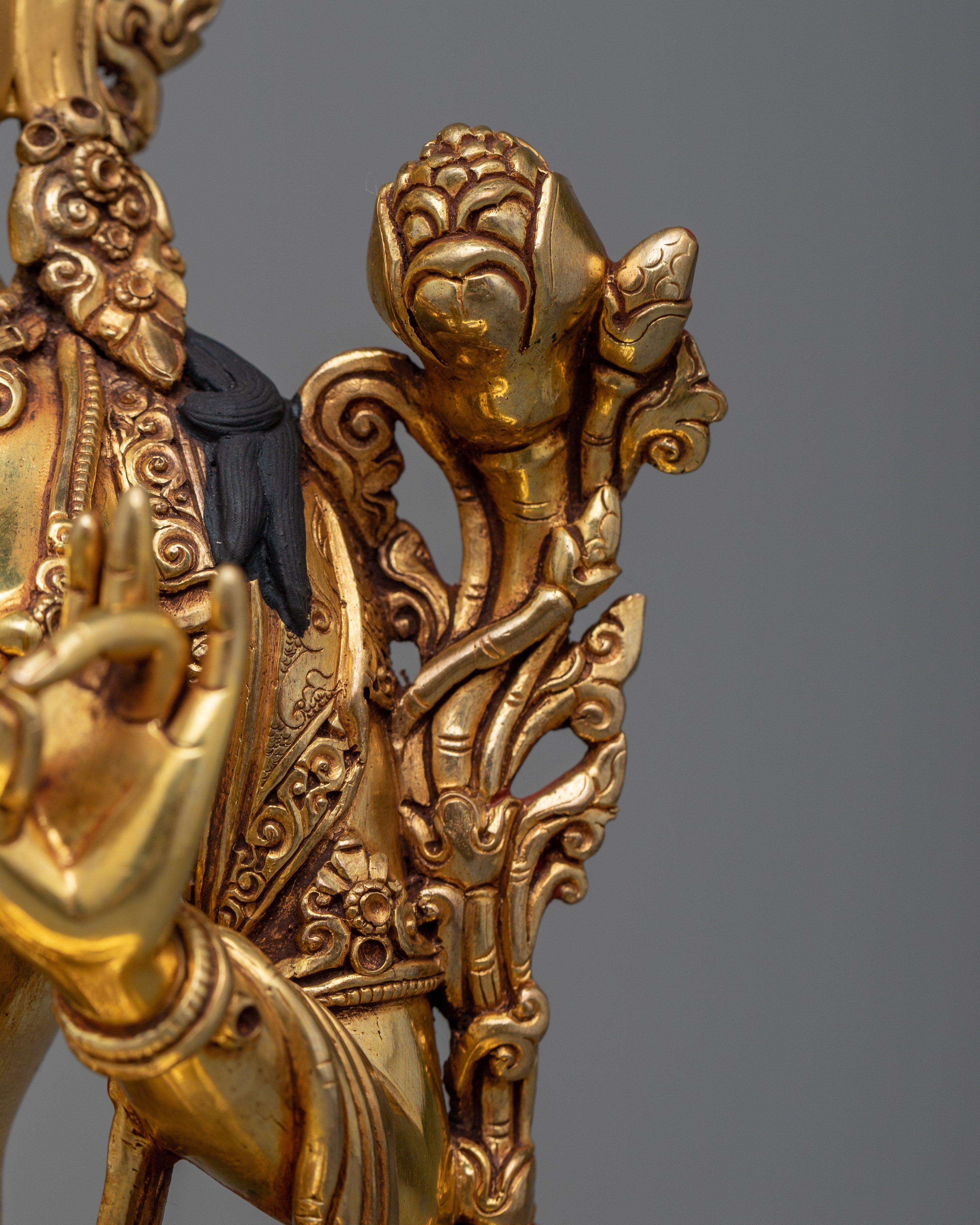 Premium Green Tara Statue | 10.6 Inches Female Enlightened Being