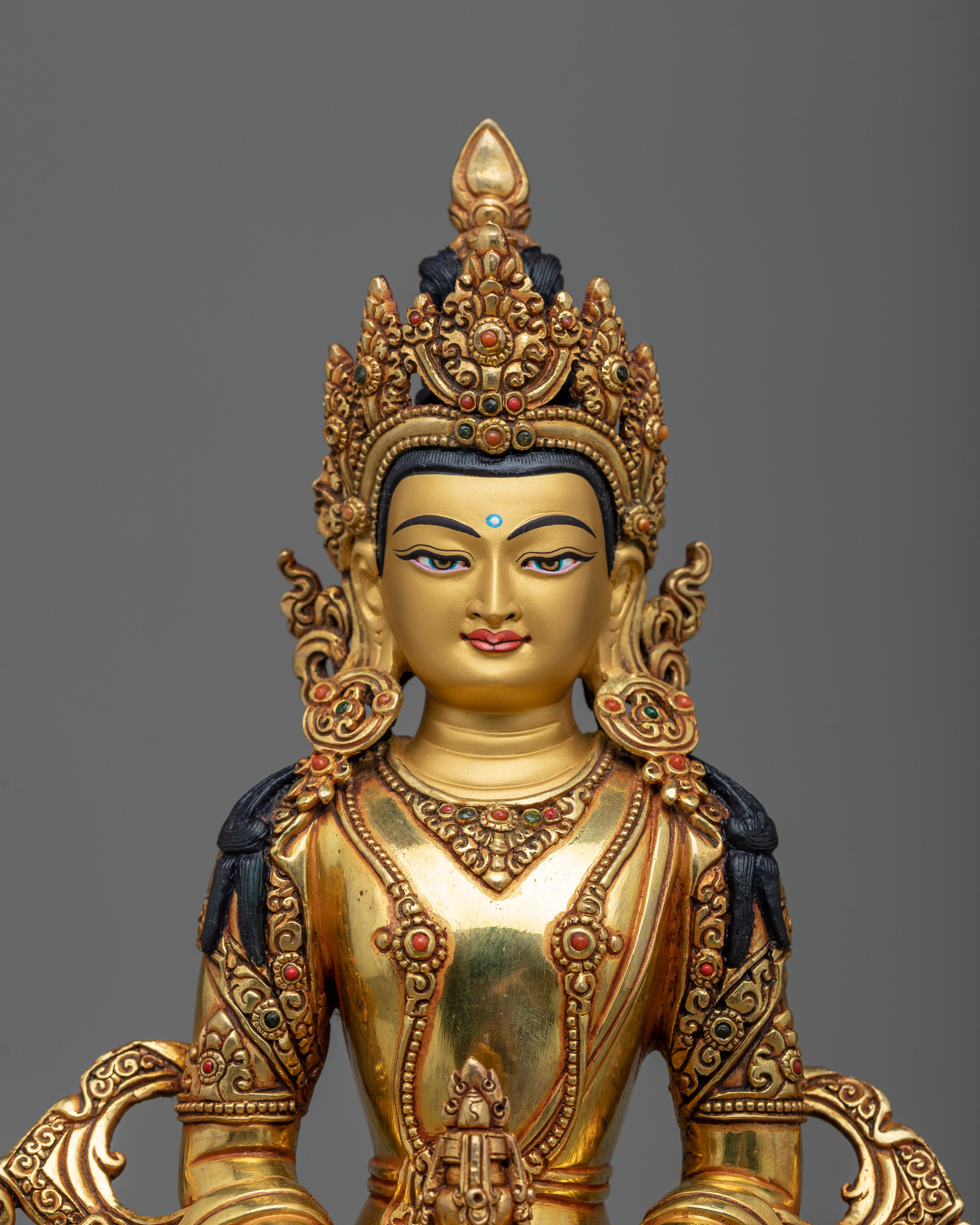 Amitayus 11 Inches Statue | Handmade by Skilled Nepali Artists