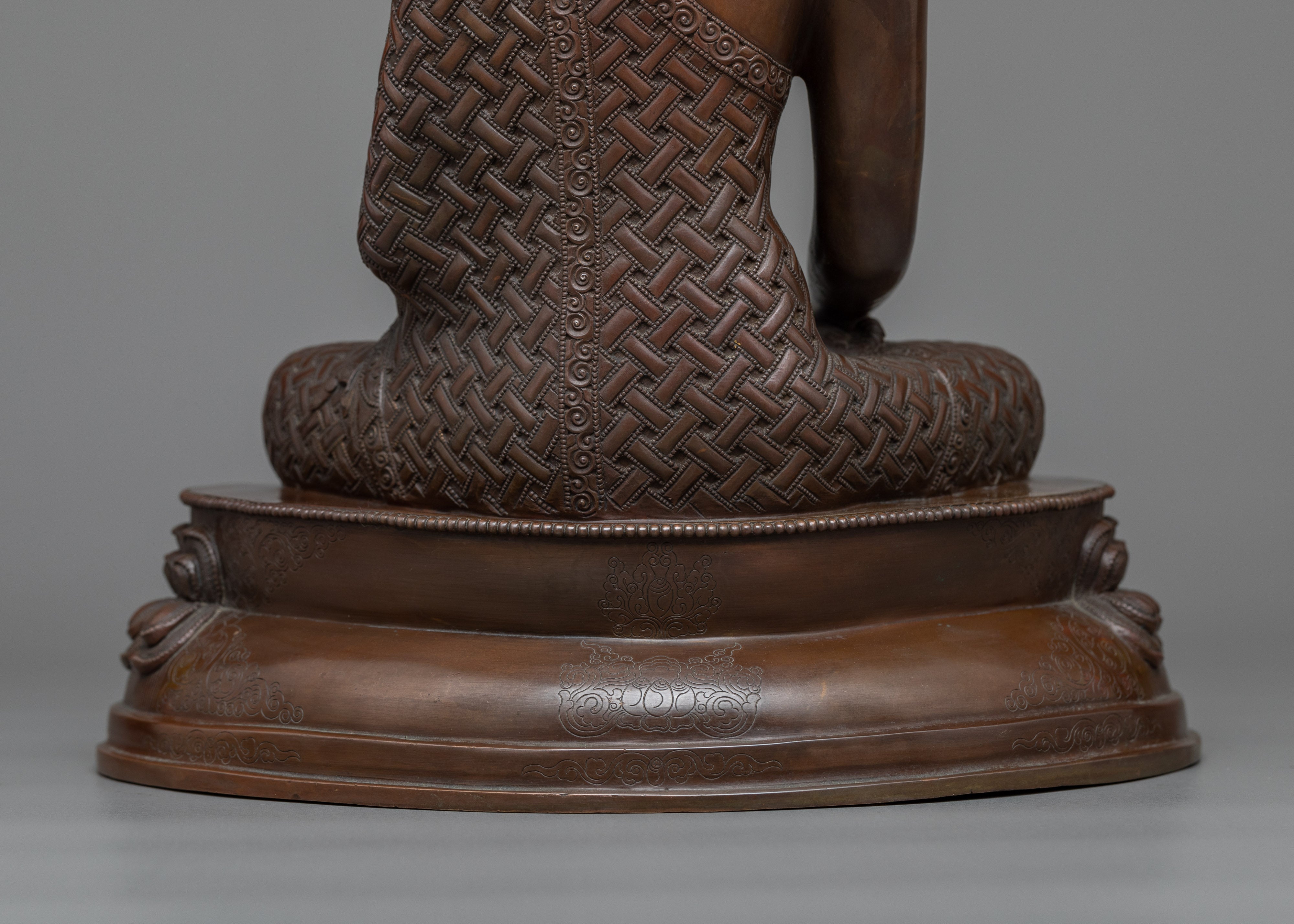 11 Inch Shakyamuni Buddha Statue | Gold Face Painted Sculpture