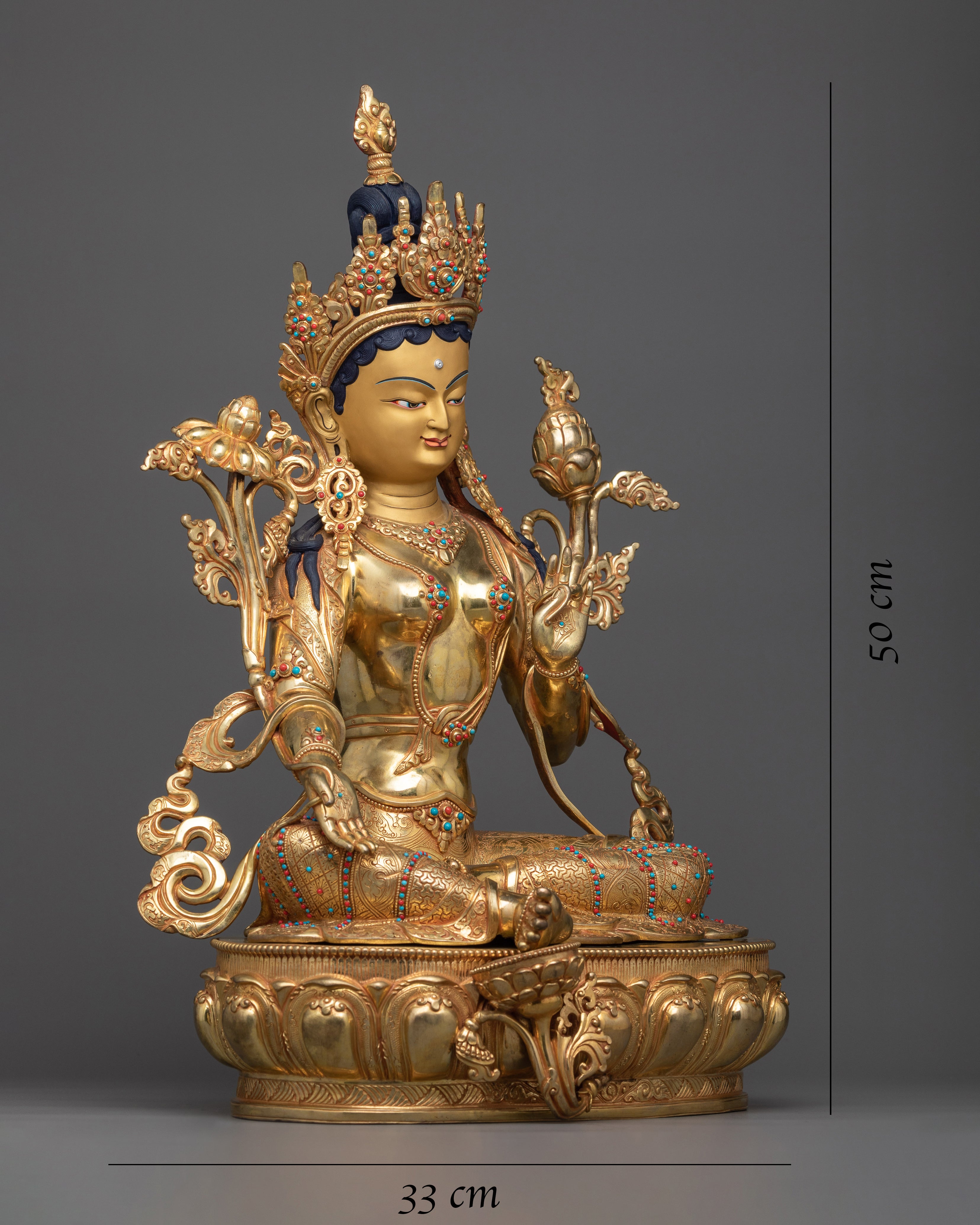 19 Inch Green Tara Statue