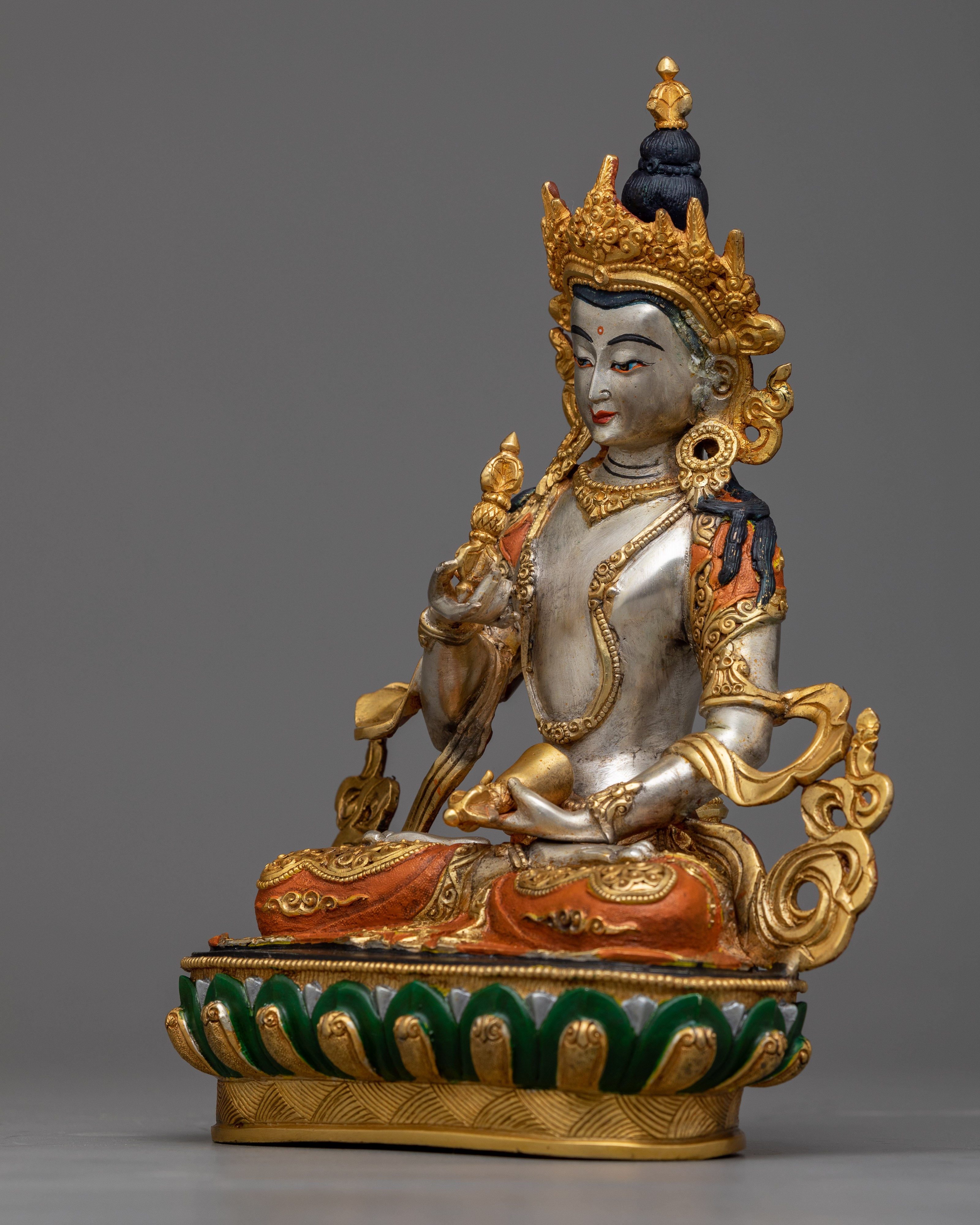 22cm Vajrasattva Statue | Tibetan Dorje Sempa Sculpture