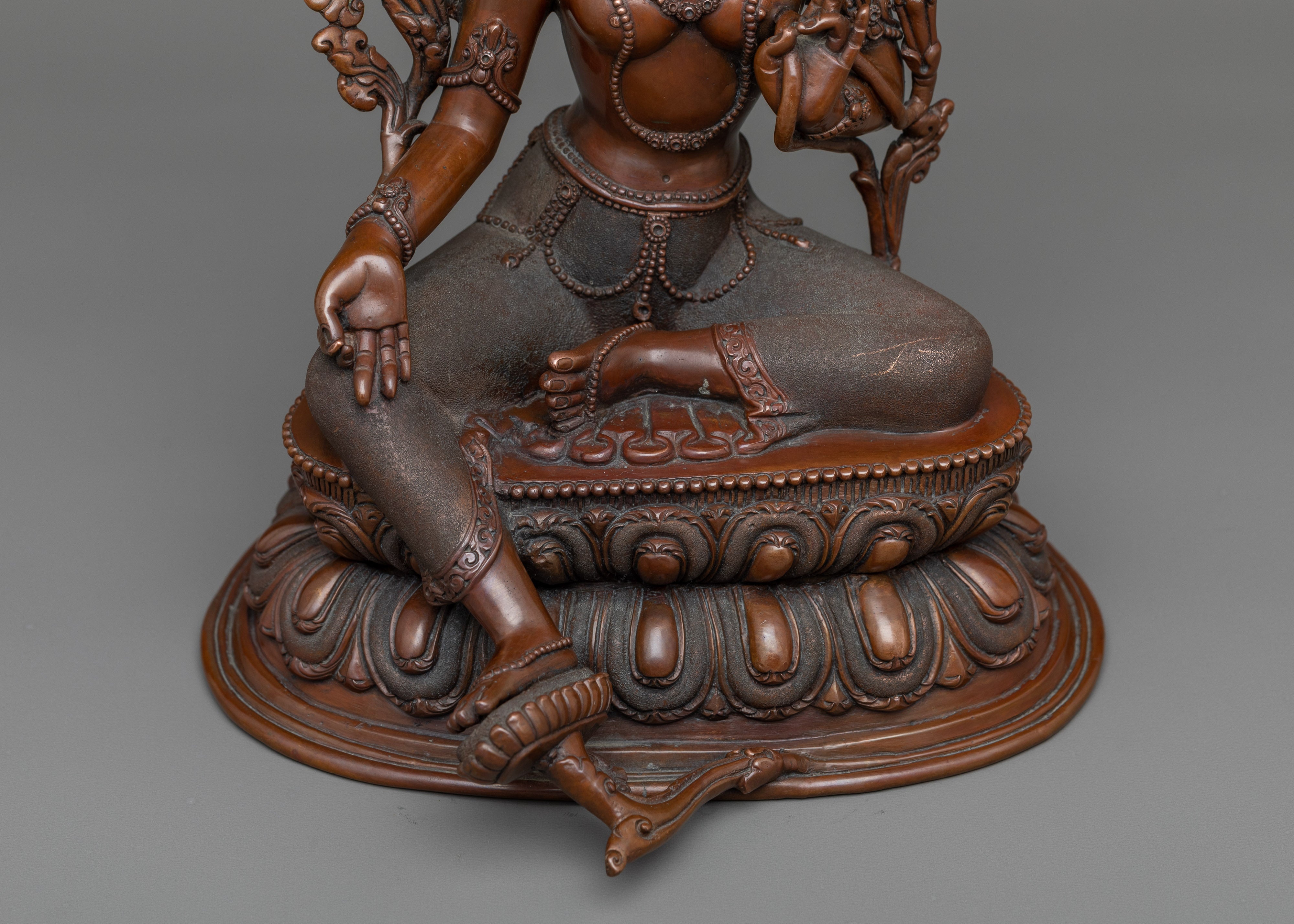 Green Tara 9.8 Inches Statue | Elevate Your Mindfulness Practice