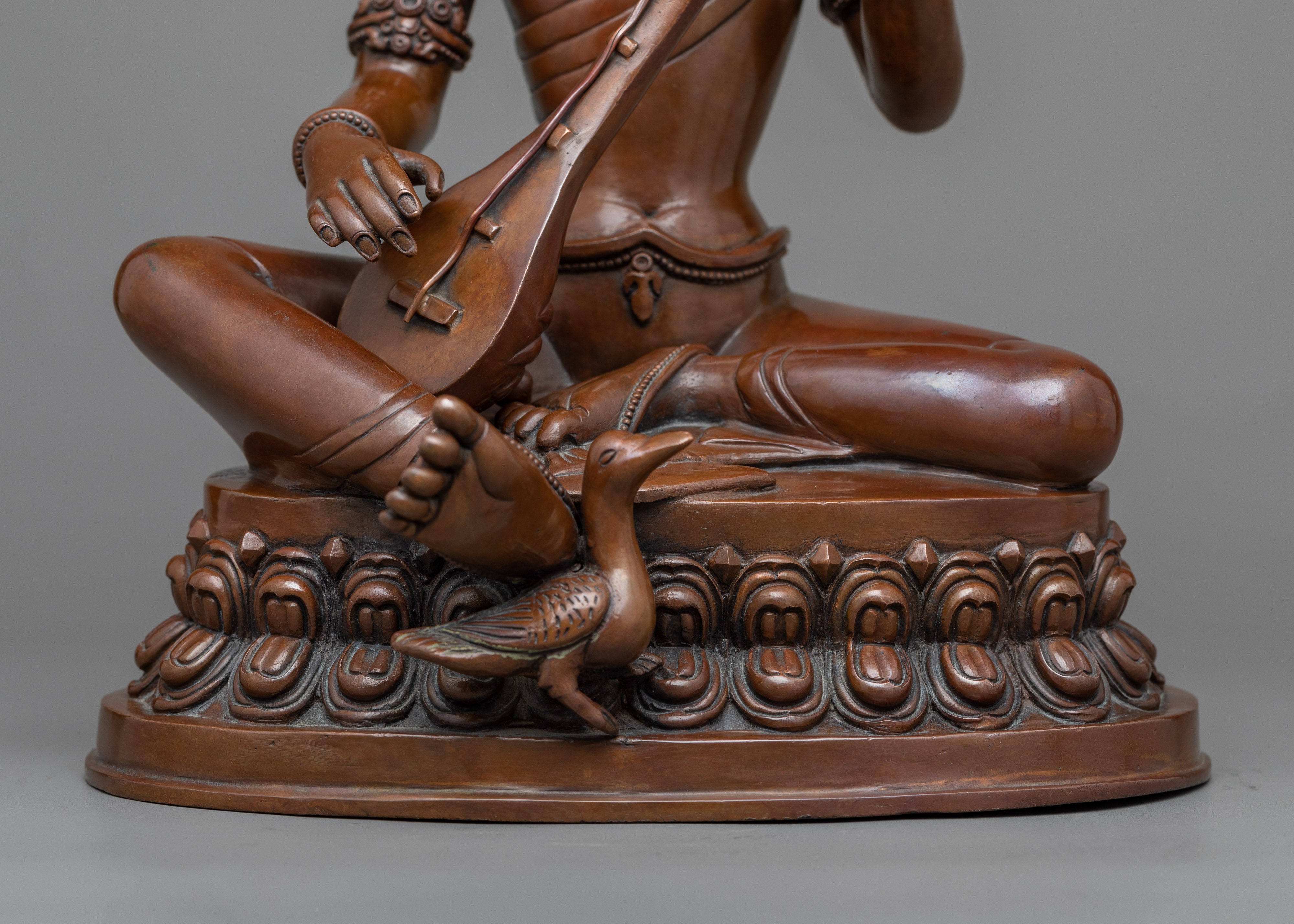 Saraswati Goddess Statue | Hindu Deity of Knowledge, Music, Art