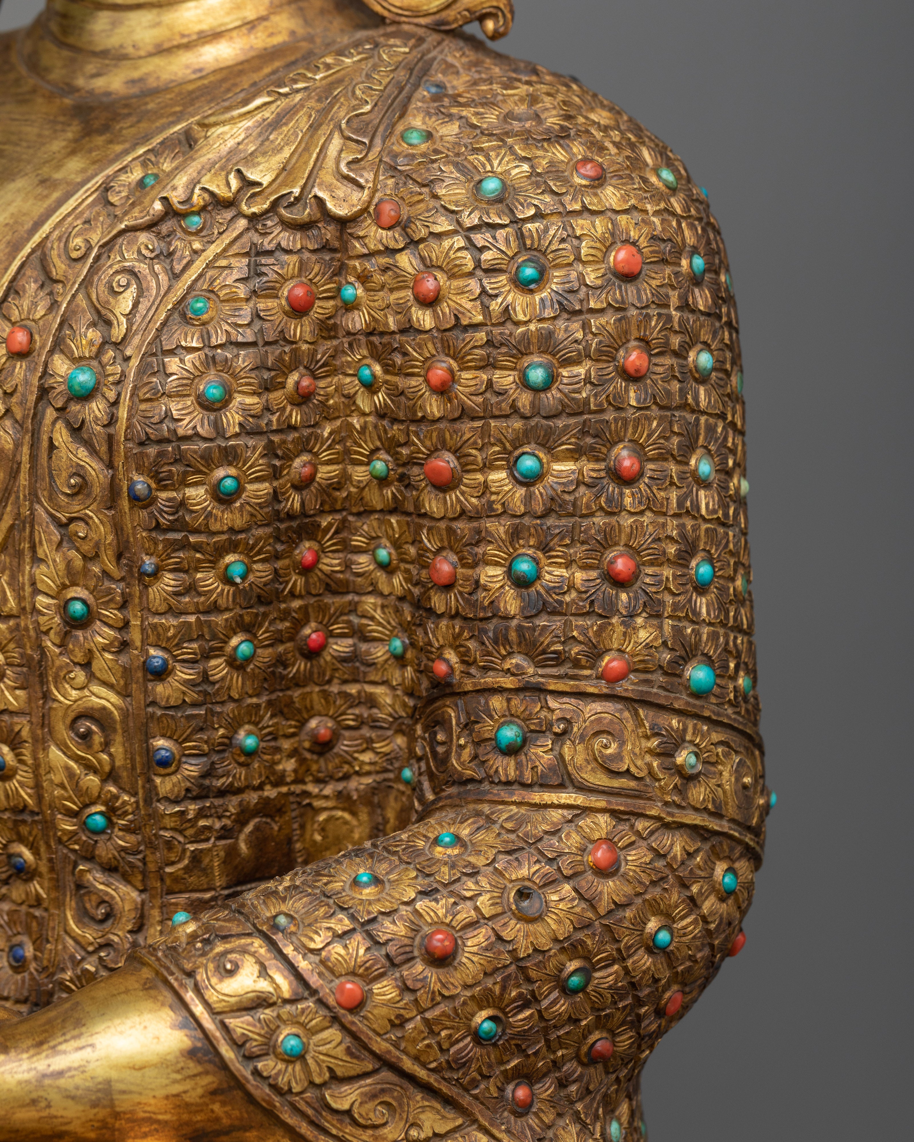 Statue of Shakyamuni Buddha | Antique Finished Sculpture