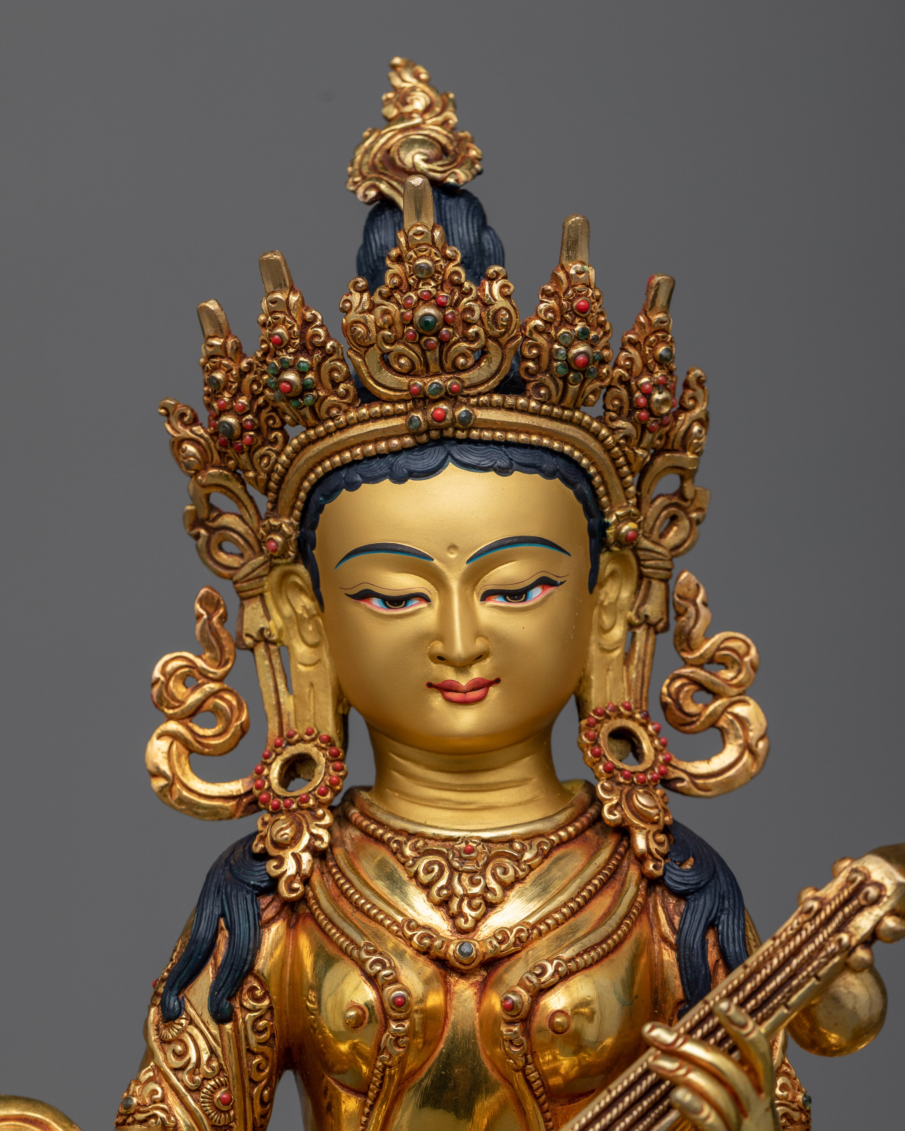 Saraswati Hindu Statue | Premium High Quality Figure of knowledge, Music