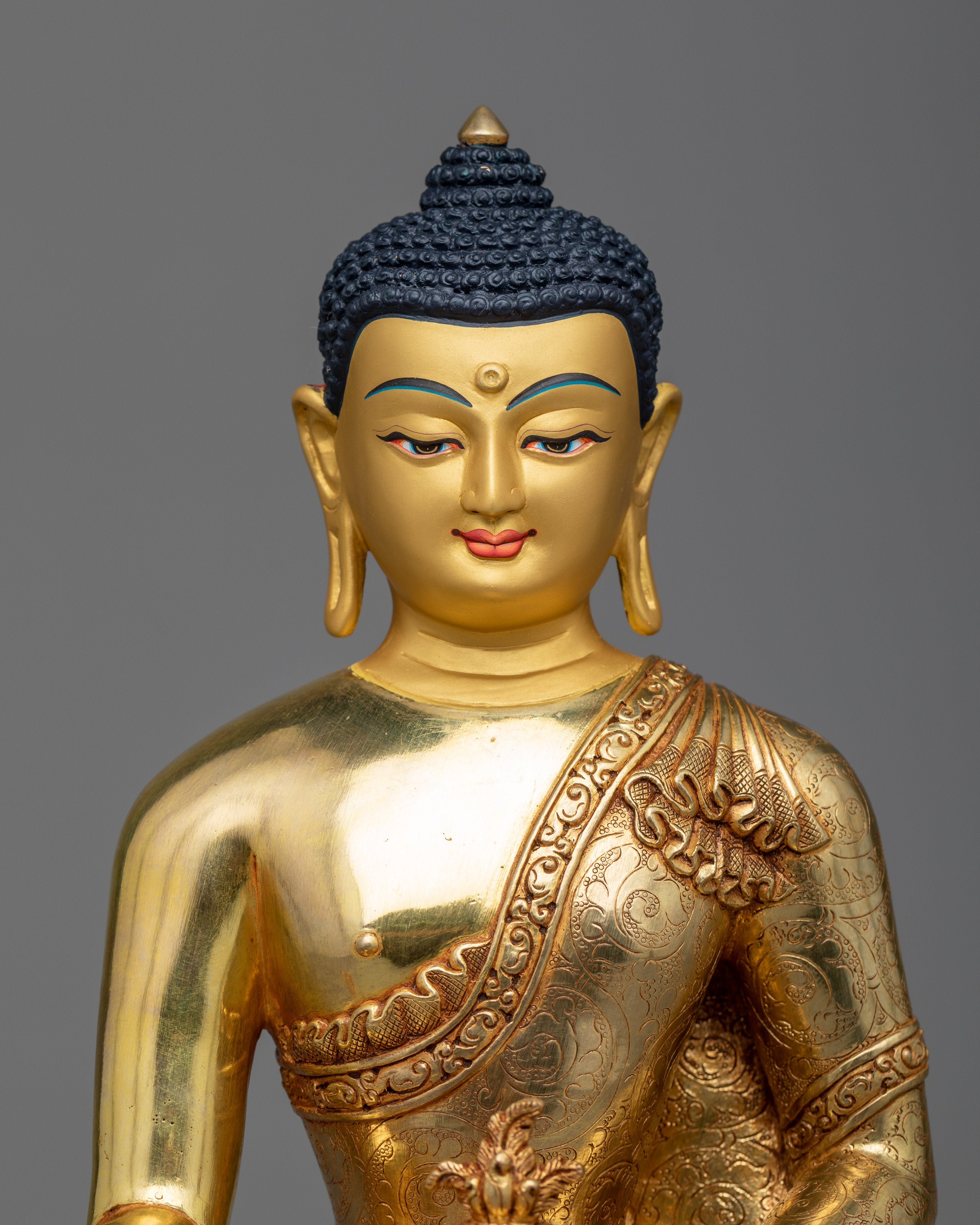 Healing Buddha Statue | Gold Plated Medicine Buddha Figurine