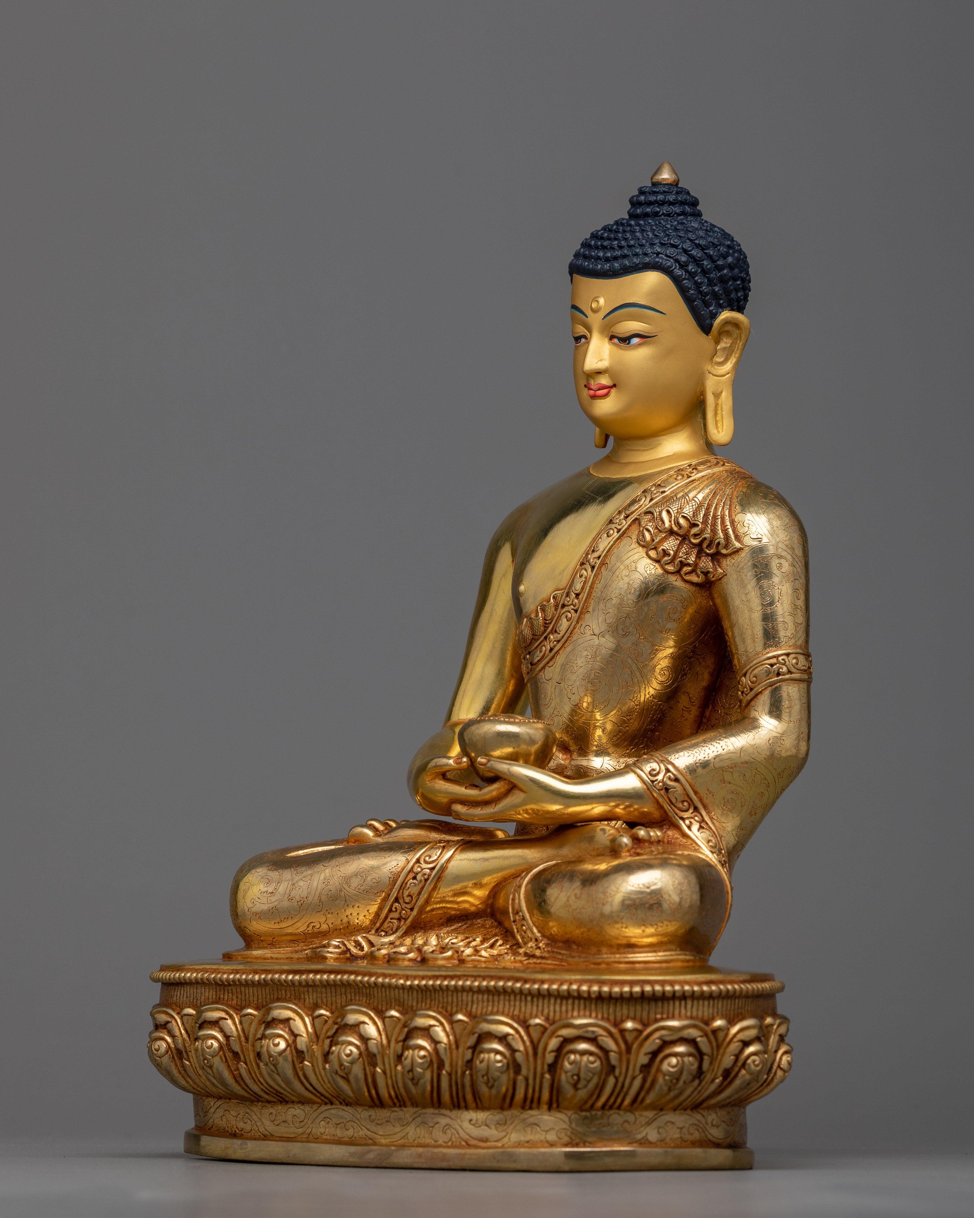 11 Inch Amitabha Buddha Gold Statue | Infinite Light Buddha of Pure Land