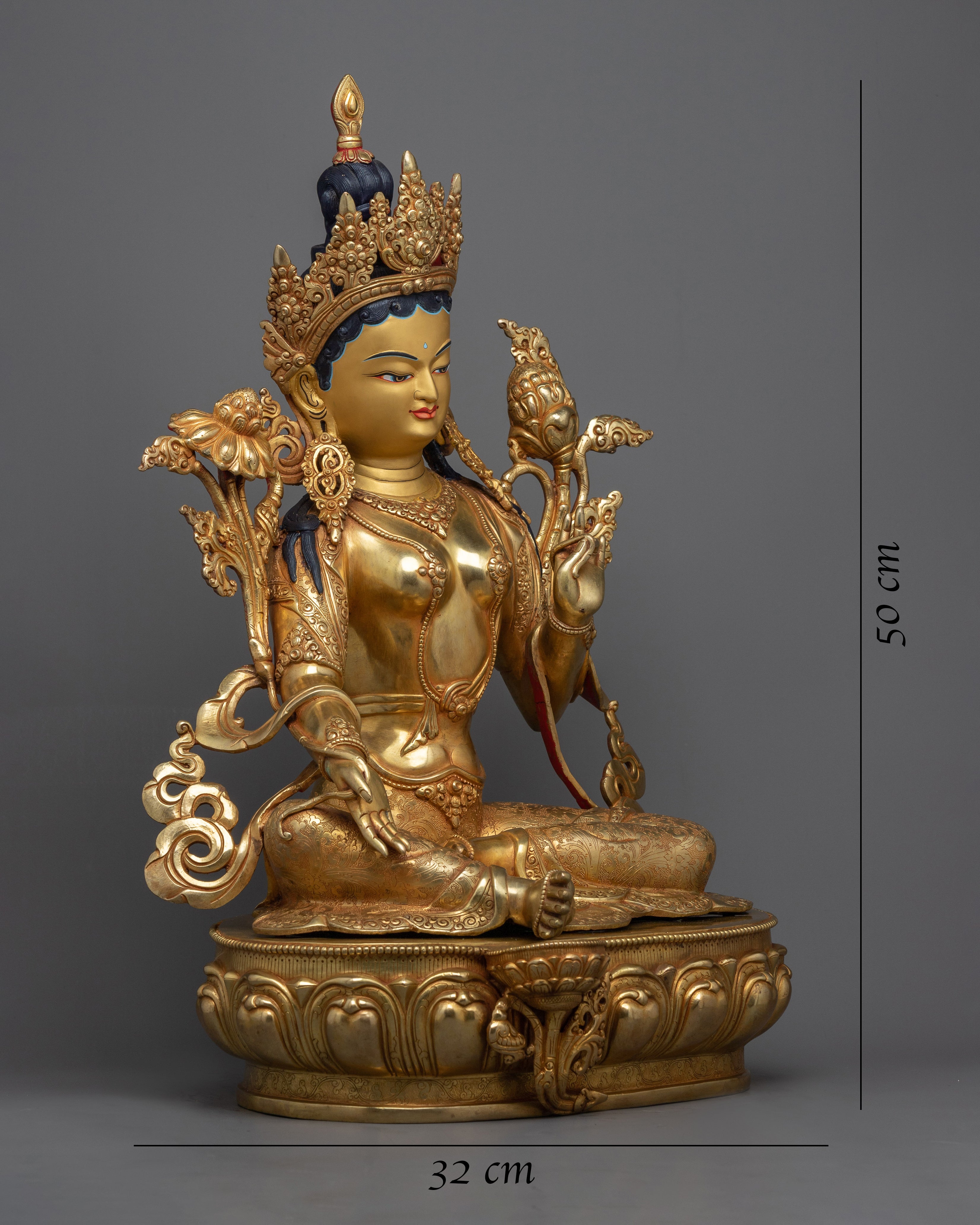 Large Green Tara Statue