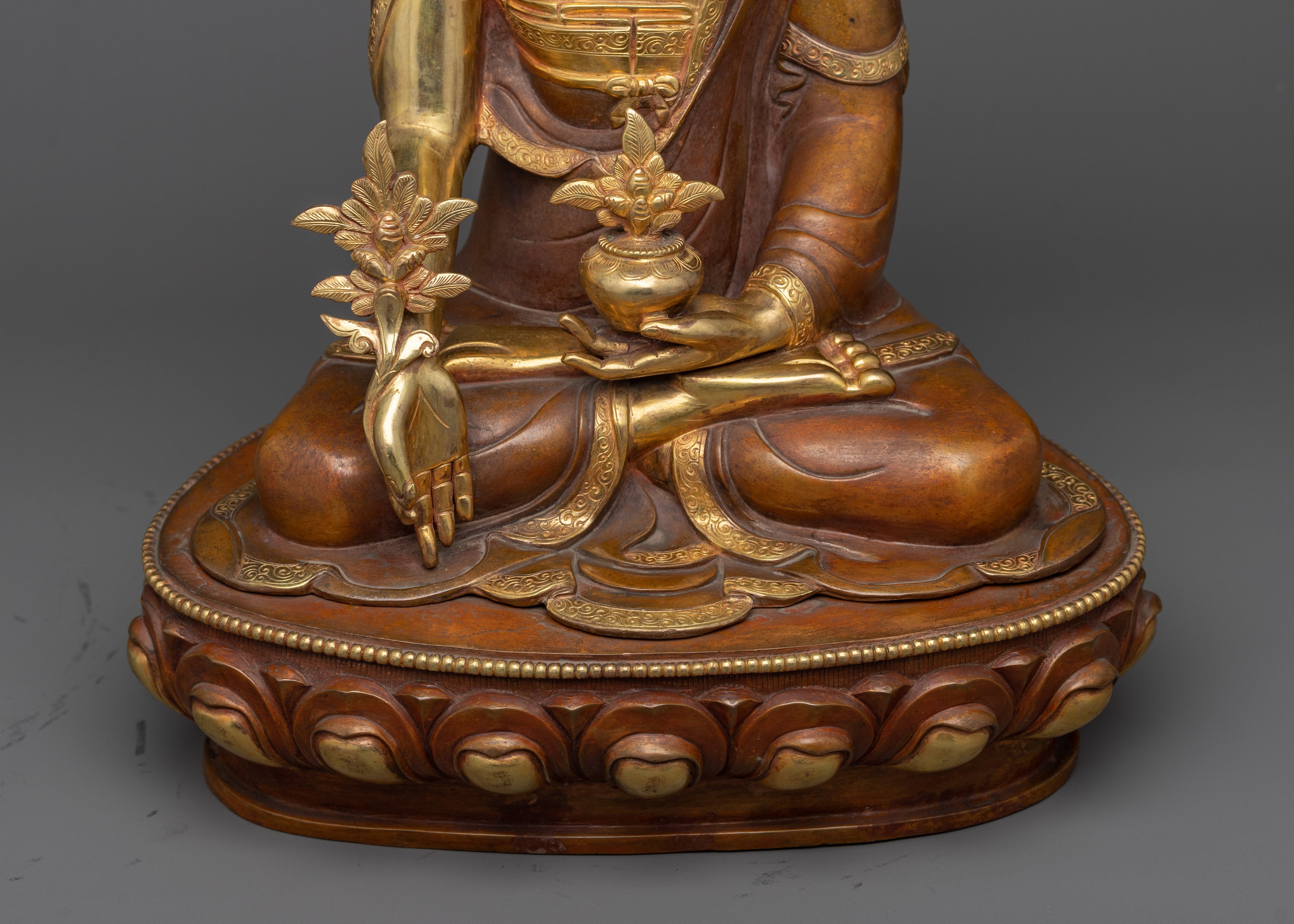 The Healing Medicine Buddha Sadhana Sculpture | A Beacon of Wellness and Serenity