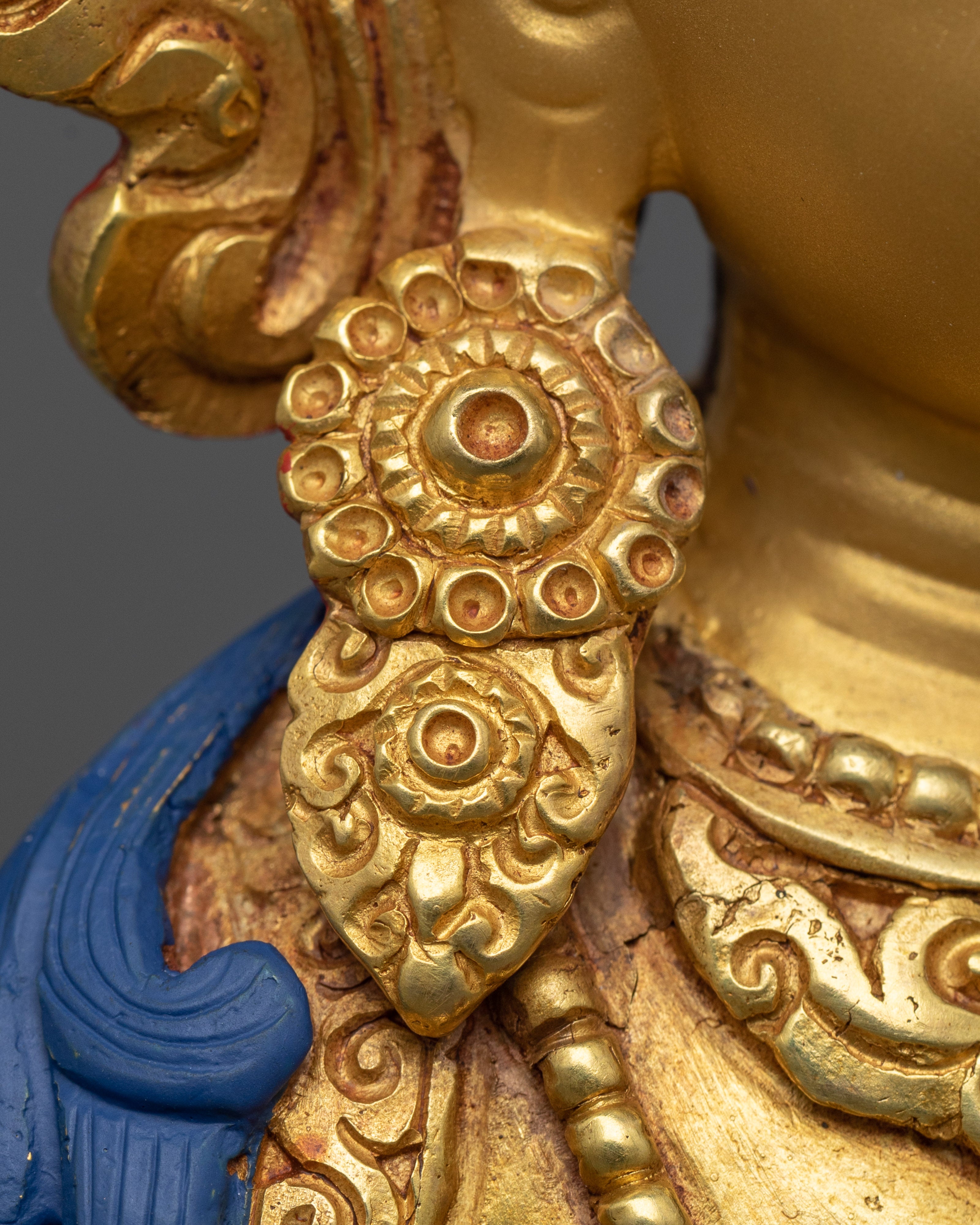 Buddha Amitayus Handmade Statue | 24k Gold Gilded Fine Figure