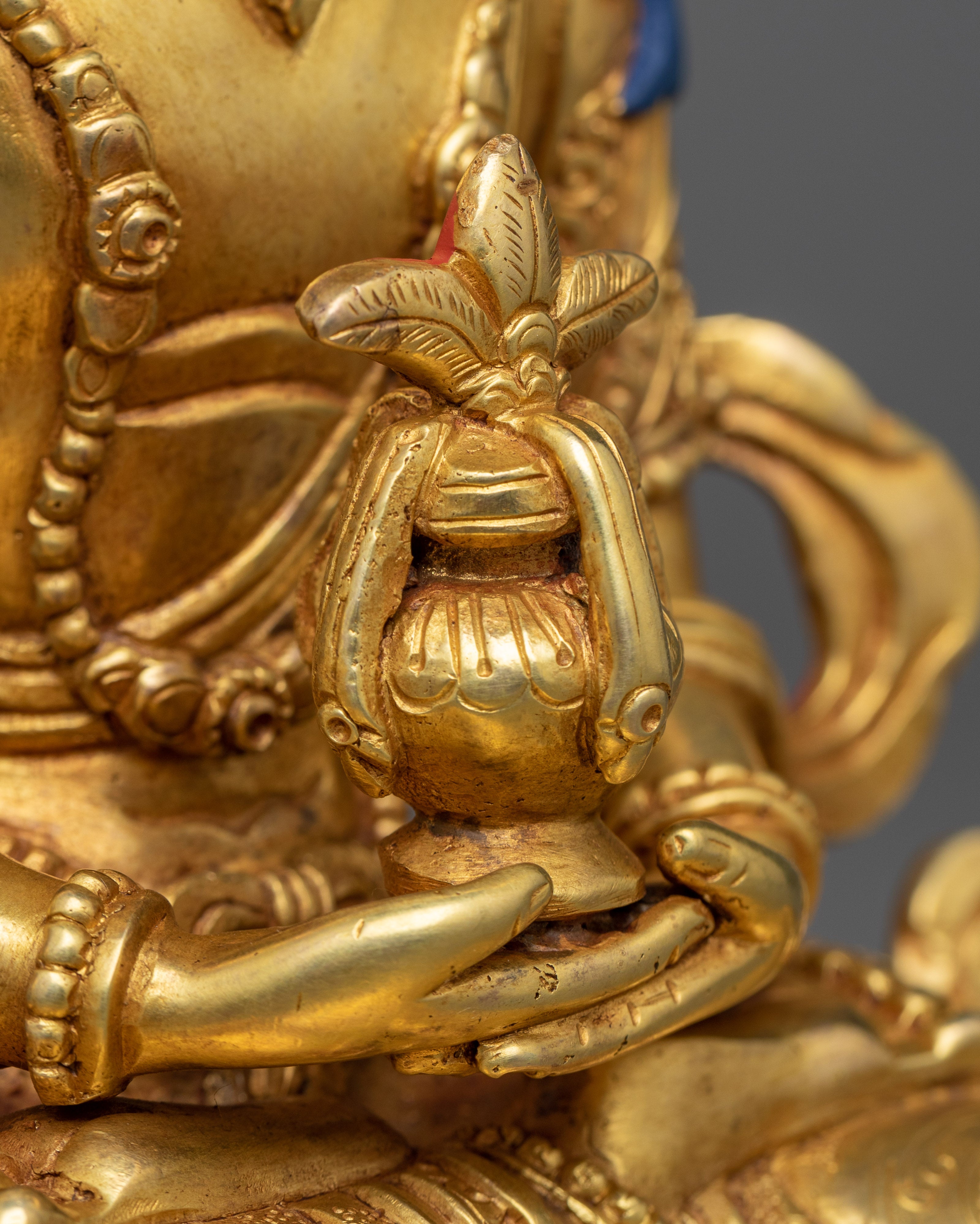 Buddha Amitayus Handmade Statue | 24k Gold Gilded Fine Figure