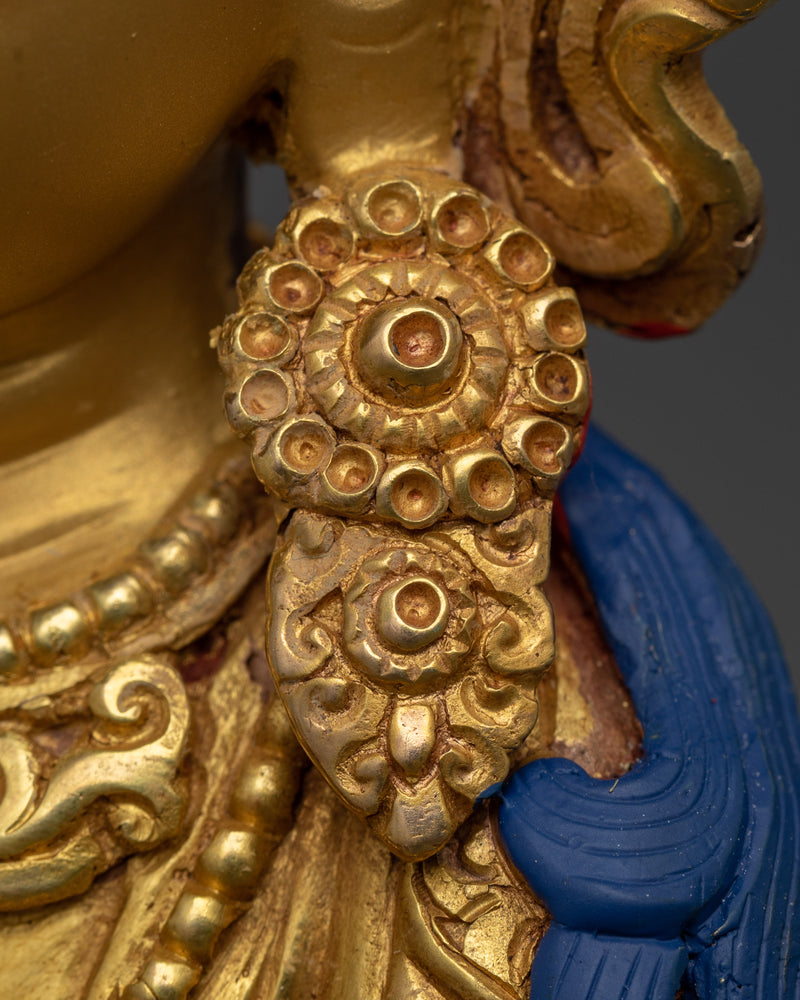 Vajradhara Dharmakaya Buddha Statue | 24k Gold Gilded Artwork