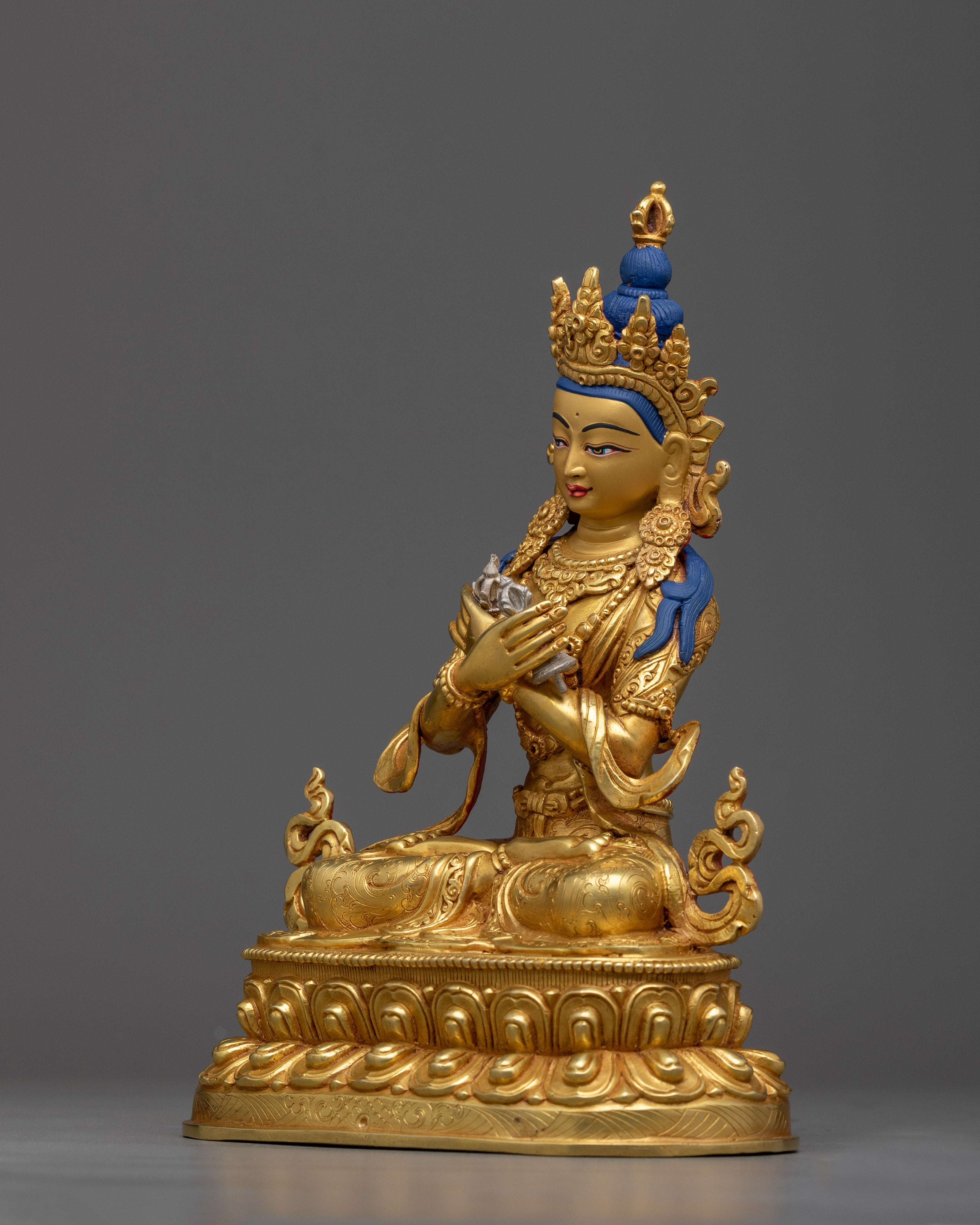 Vajradhara Dharmakaya Buddha Statue | 24k Gold Gilded Artwork