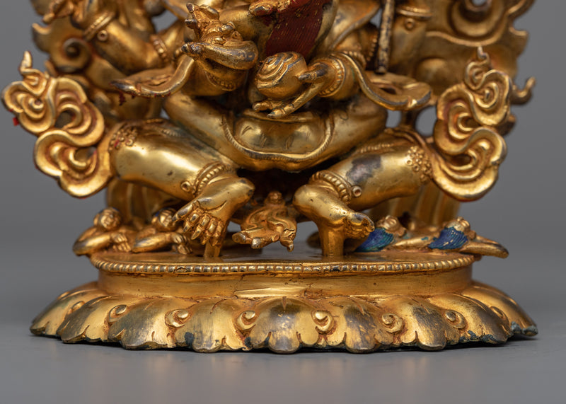 Four-Armed Mahakala Dharmapala Statue | Unlock Spiritual Fortitude