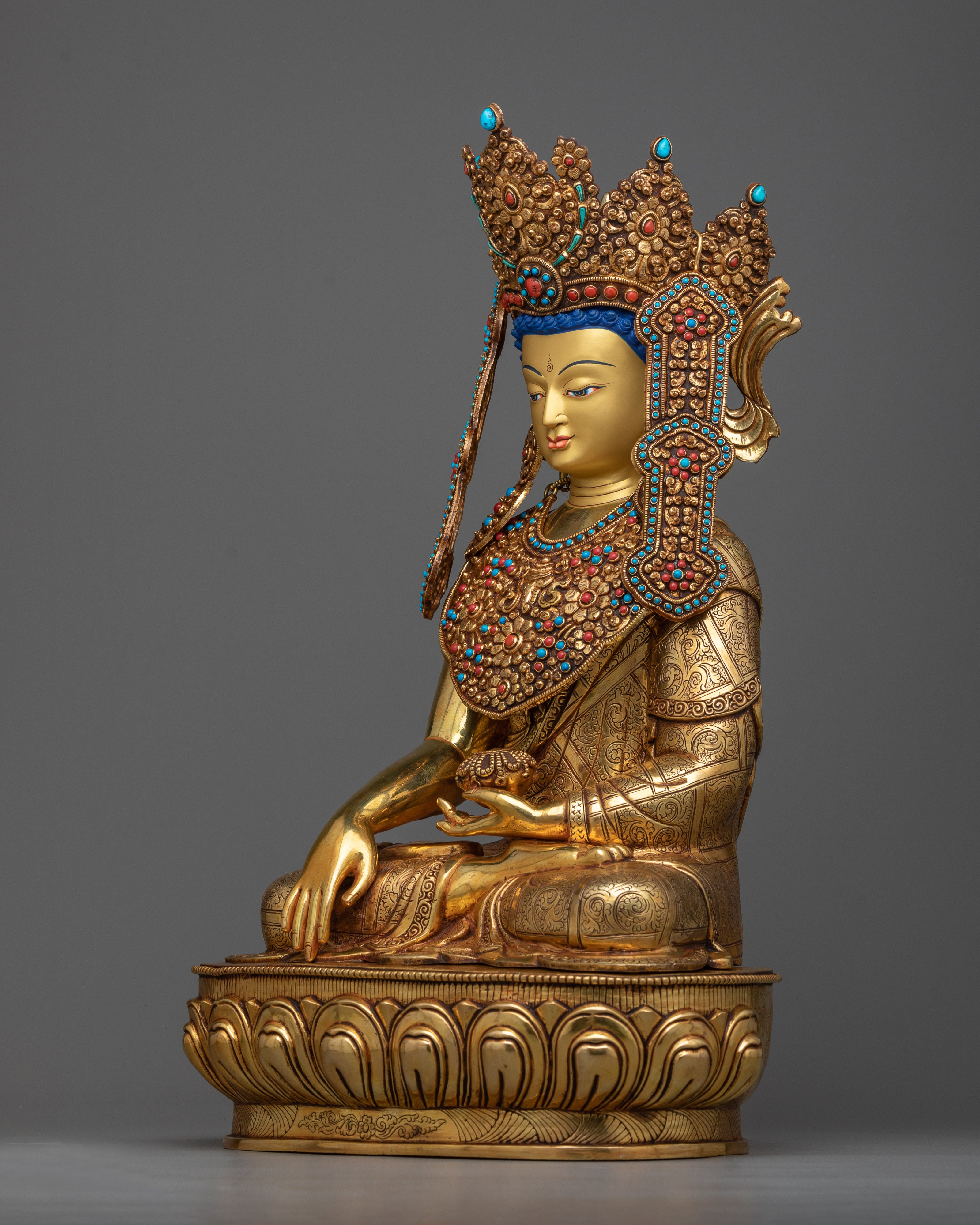 Crown Shakyamuni Buddha Statue | 19 Inch Beautiful Work of Art