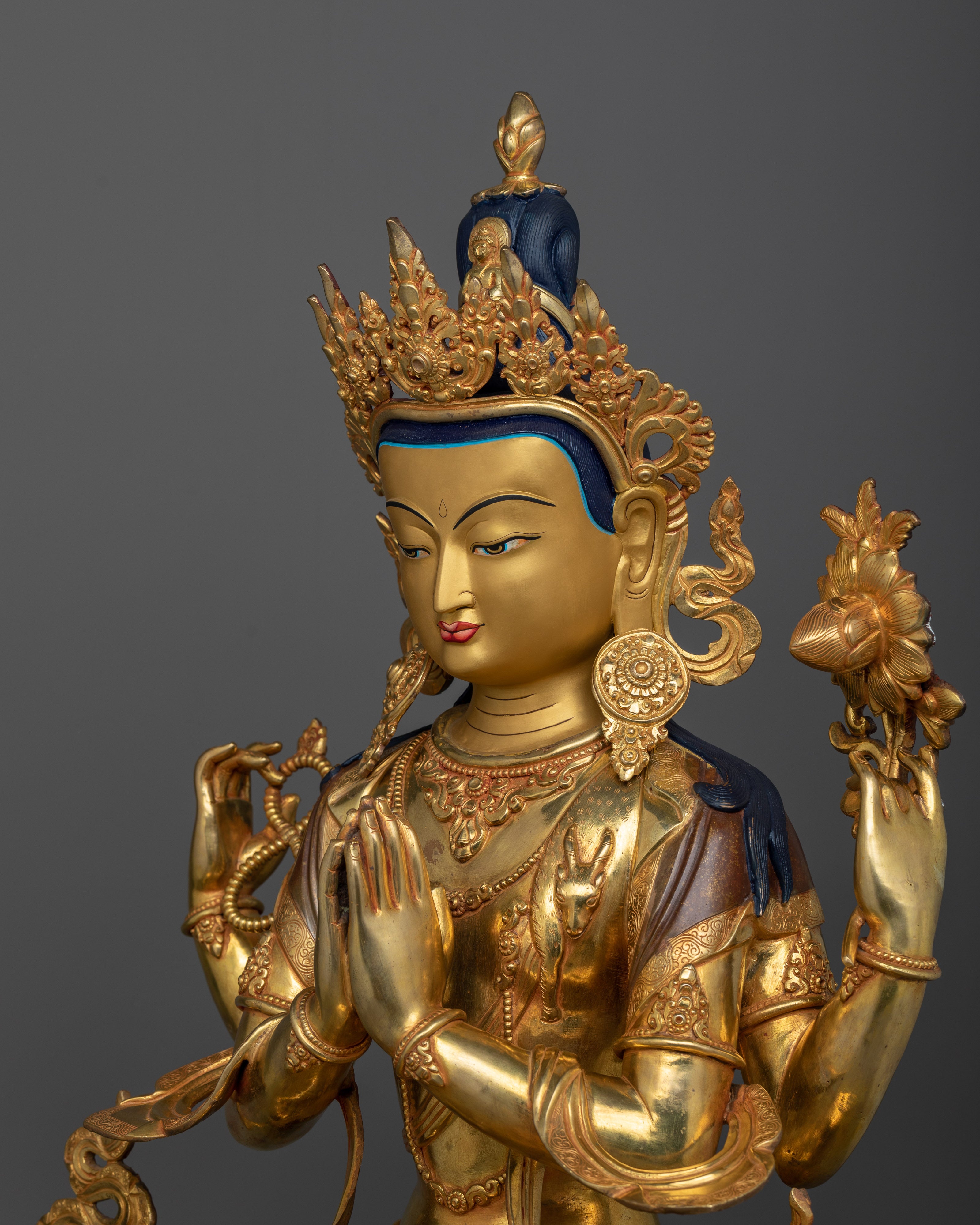 Chenrezig Large Statue | 25.9 Inches Sculpture of Compassionate Being