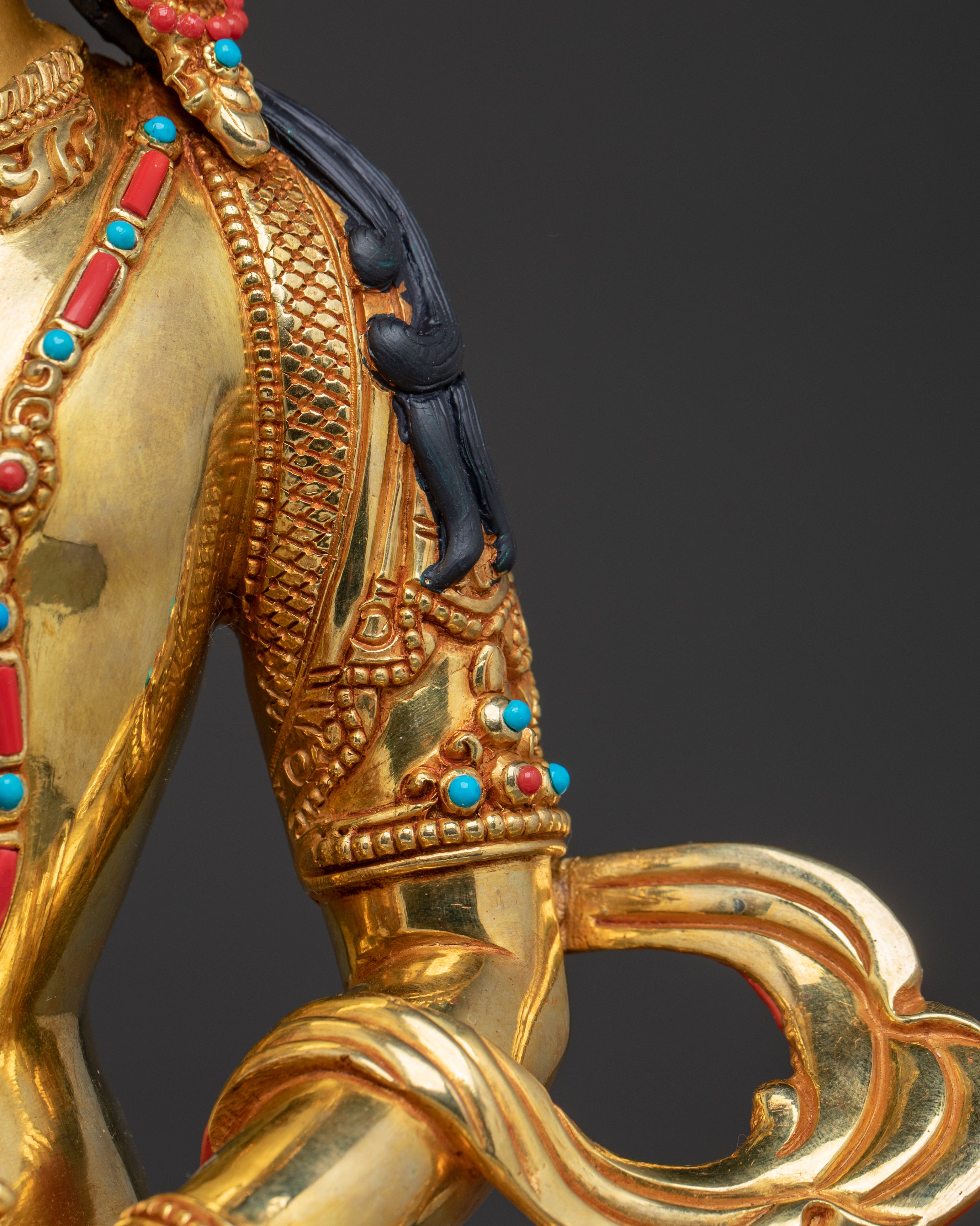 Radiant Statue of Healing Buddha Amitayus | Traditional Himalayan Art