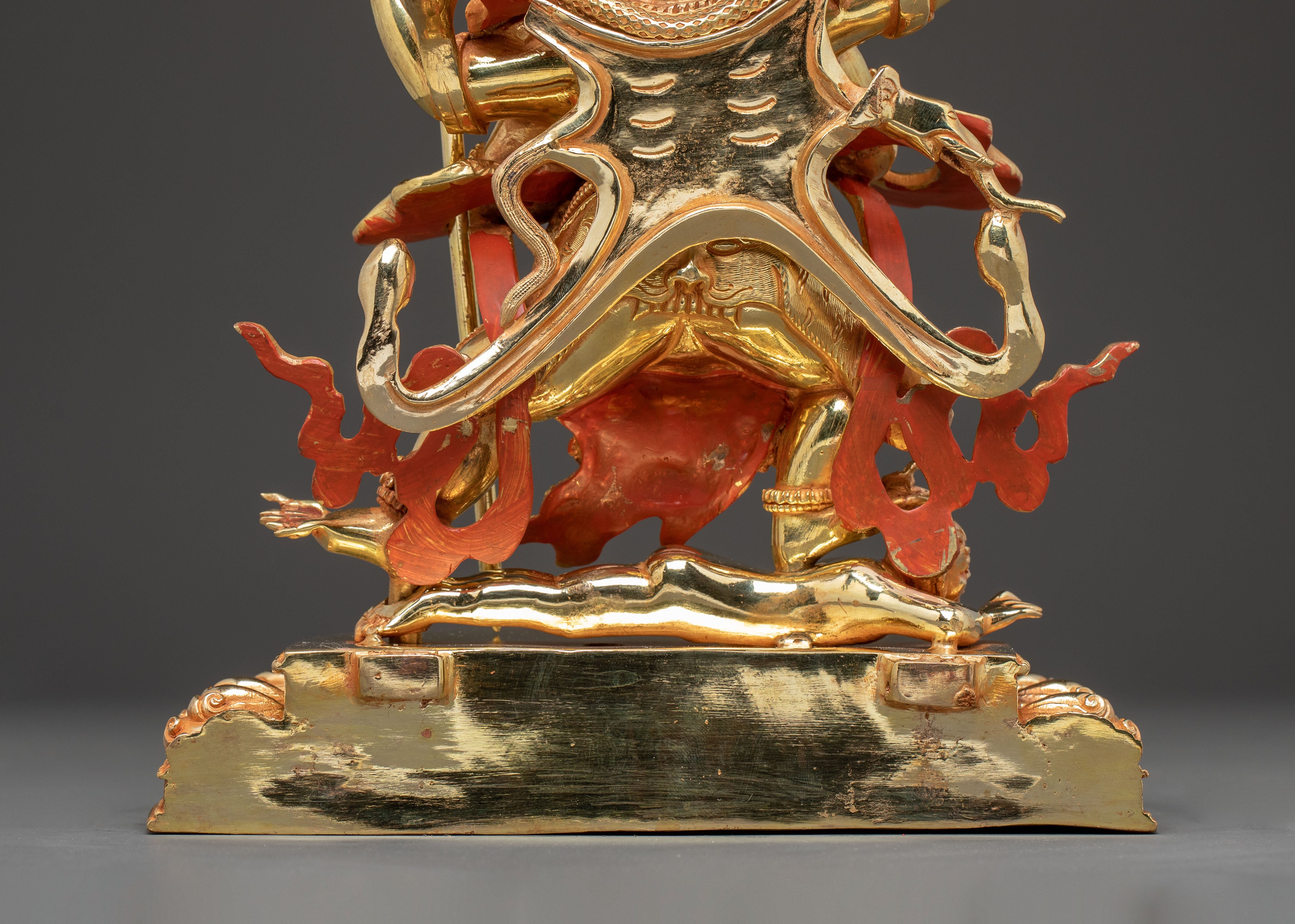 Wrathful Deity Four Armed Mahakala Statue | Powerful Protector