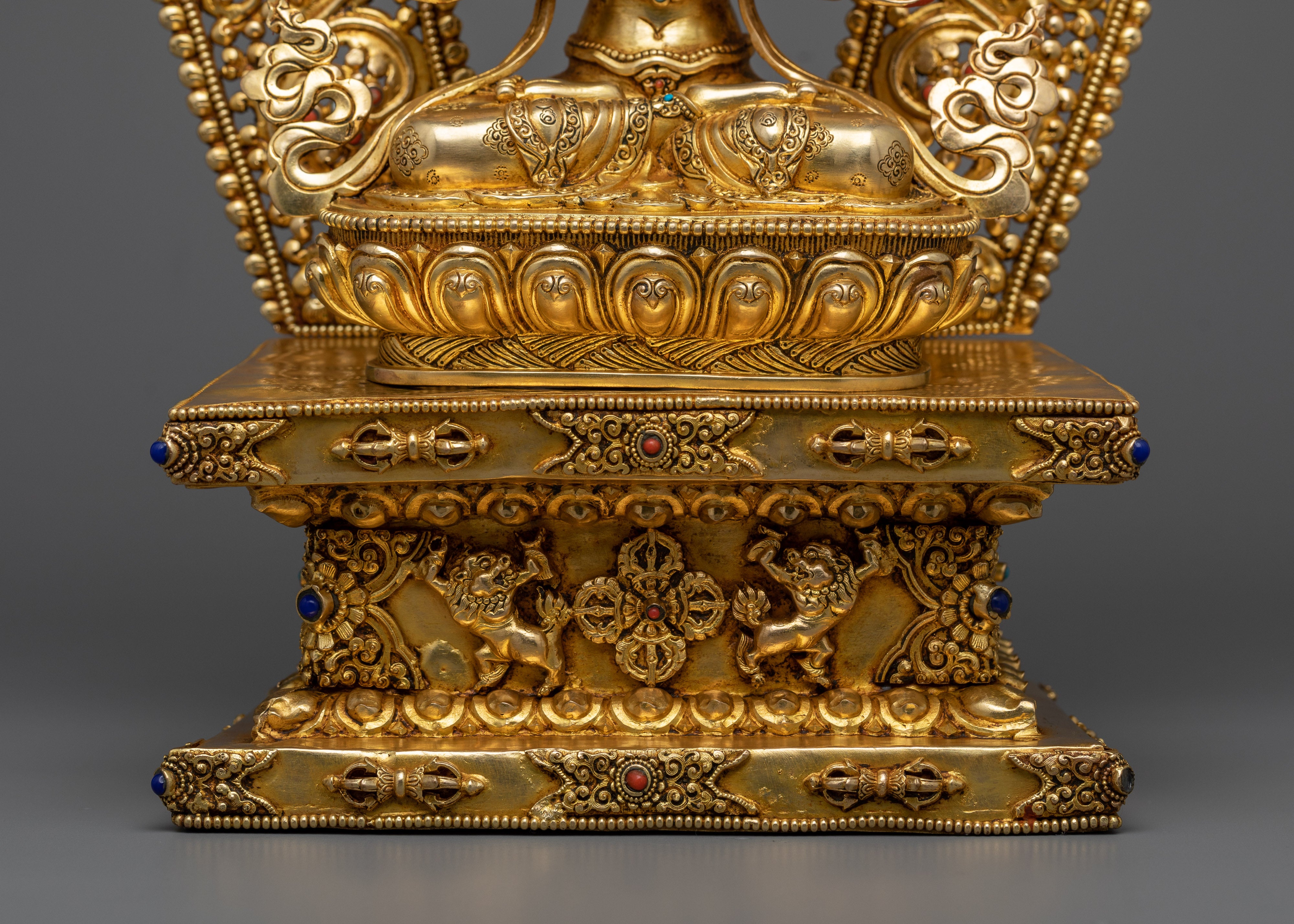 Celestial Chenrezig on Throne | A Beacon of Compassion and Grace