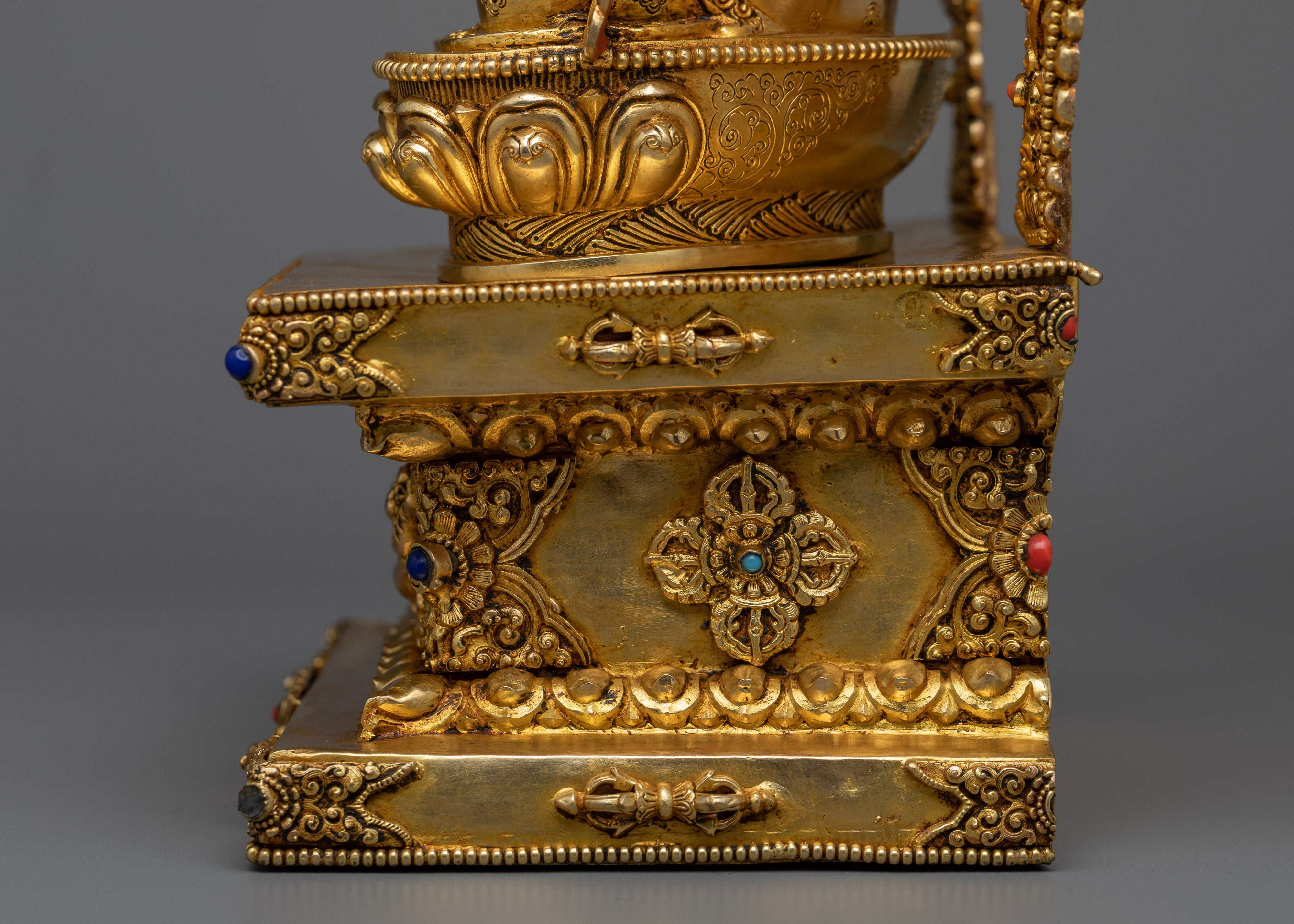 Celestial Chenrezig on Throne | A Beacon of Compassion and Grace