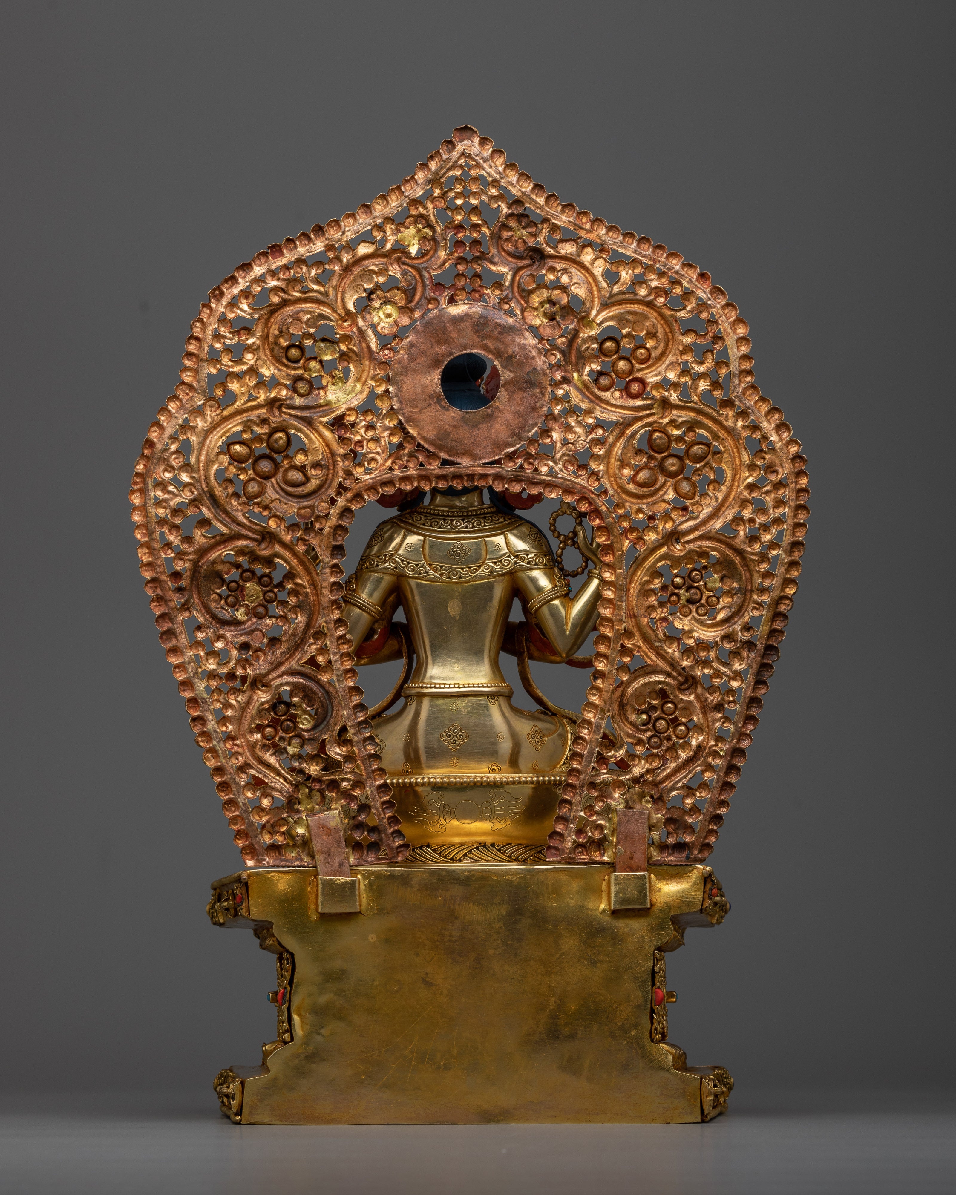 Celestial Chenrezig on Throne | A Beacon of Compassion and Grace