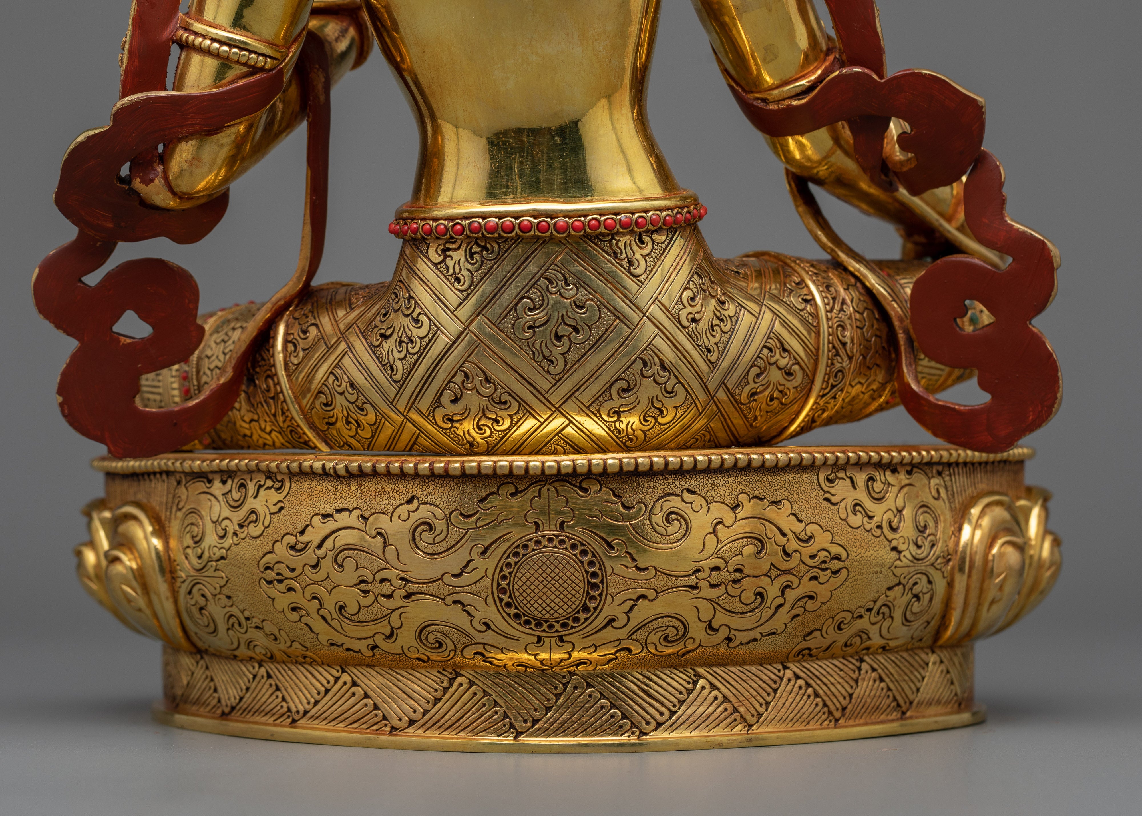 Premium Quality Green Tara Statue | 14.5 Inch Beautiful Sculpture of Mother Tara