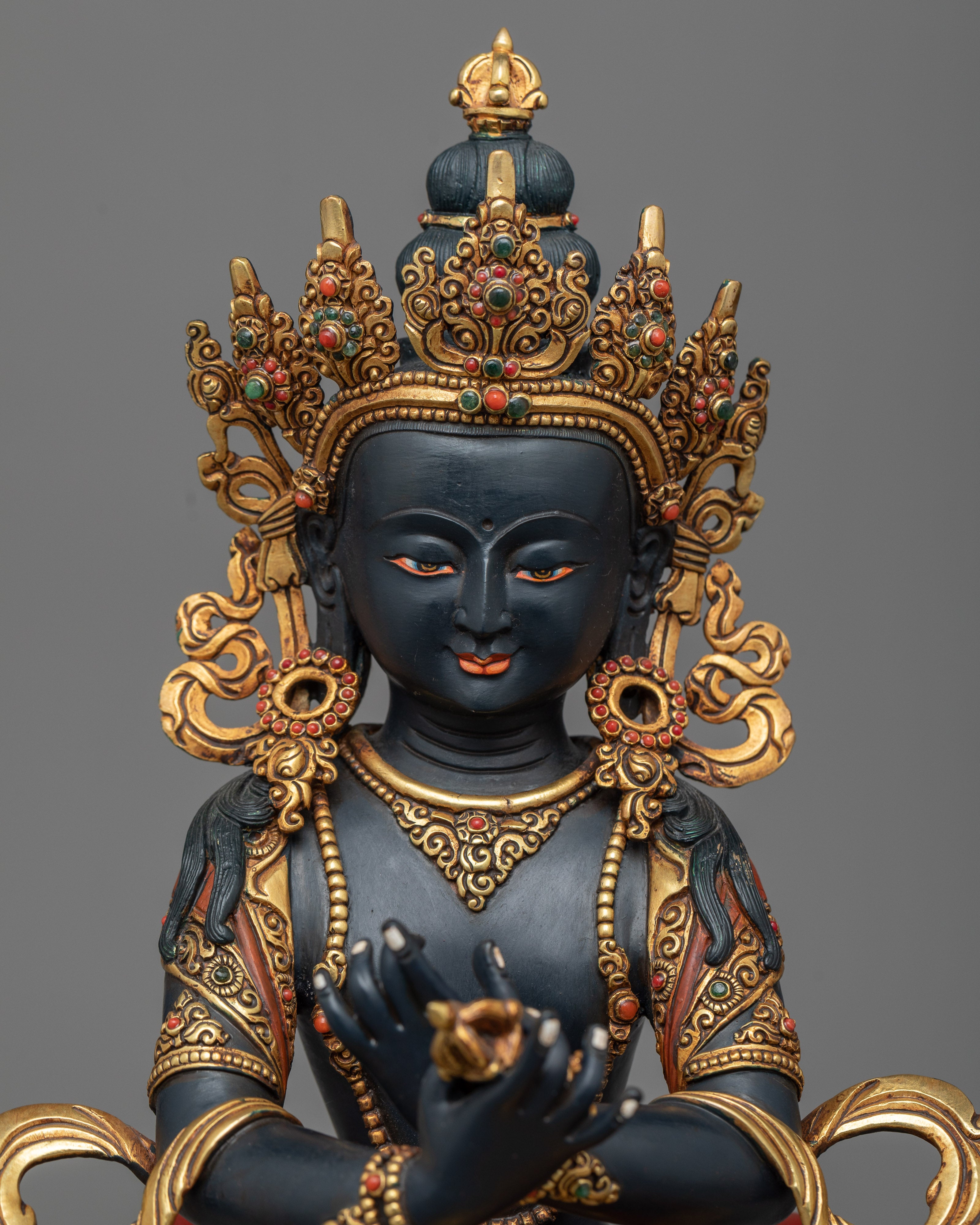 Majestic Vajradhara with Consort Sculpture | Divine Yab Yum Statue