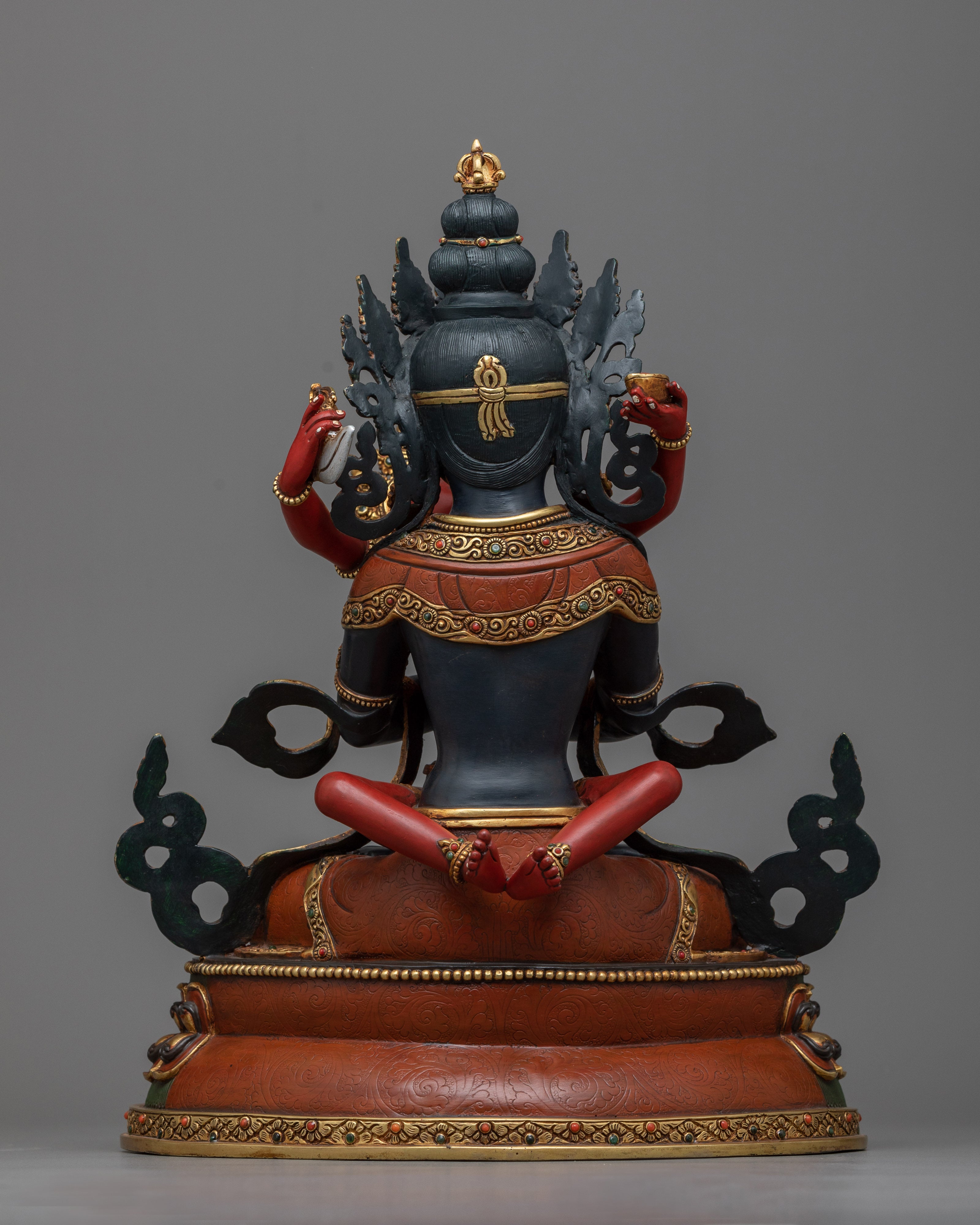 Majestic Vajradhara with Consort Sculpture | Divine Yab Yum Statue