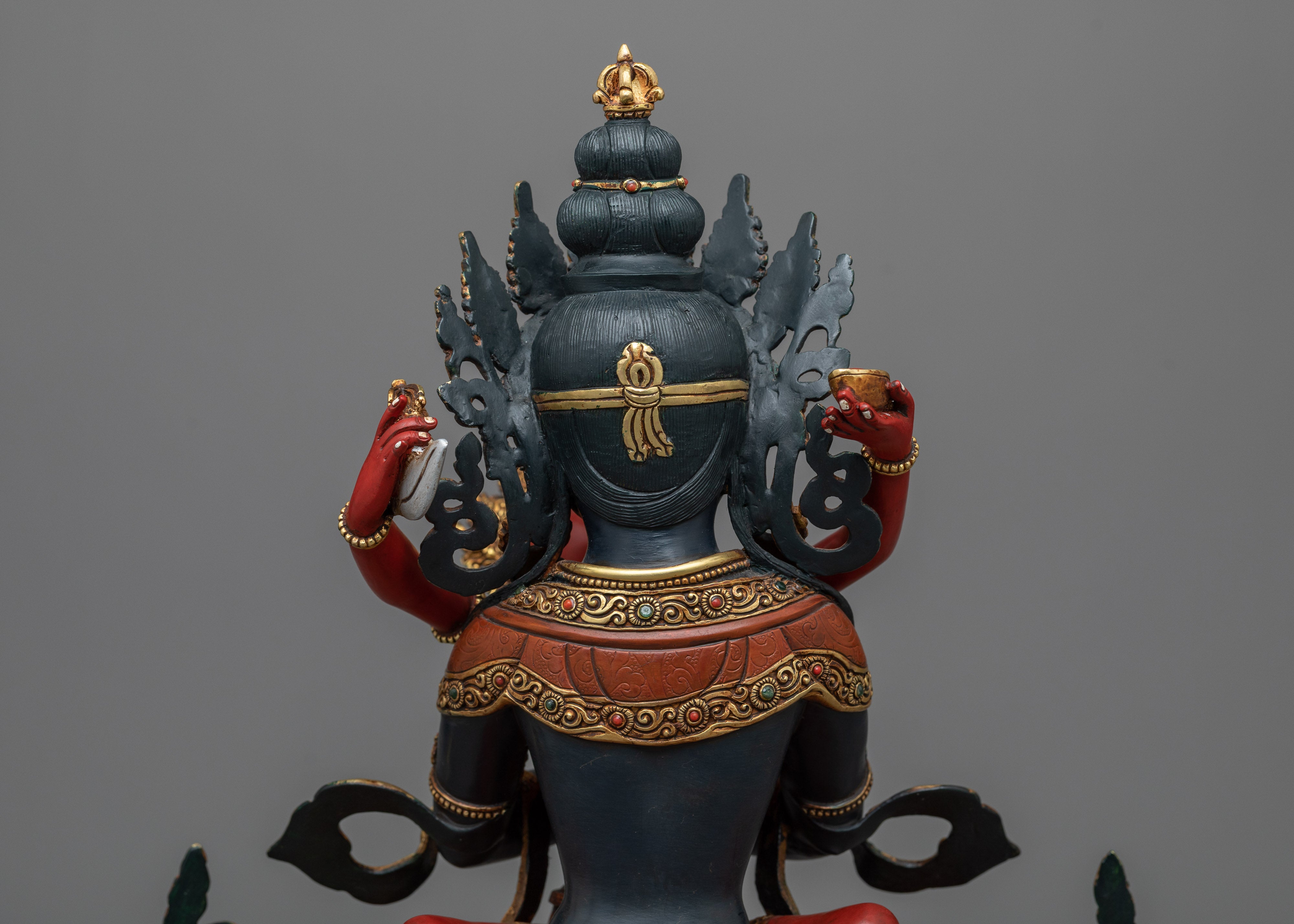 Majestic Vajradhara with Consort Sculpture | Divine Yab Yum Statue