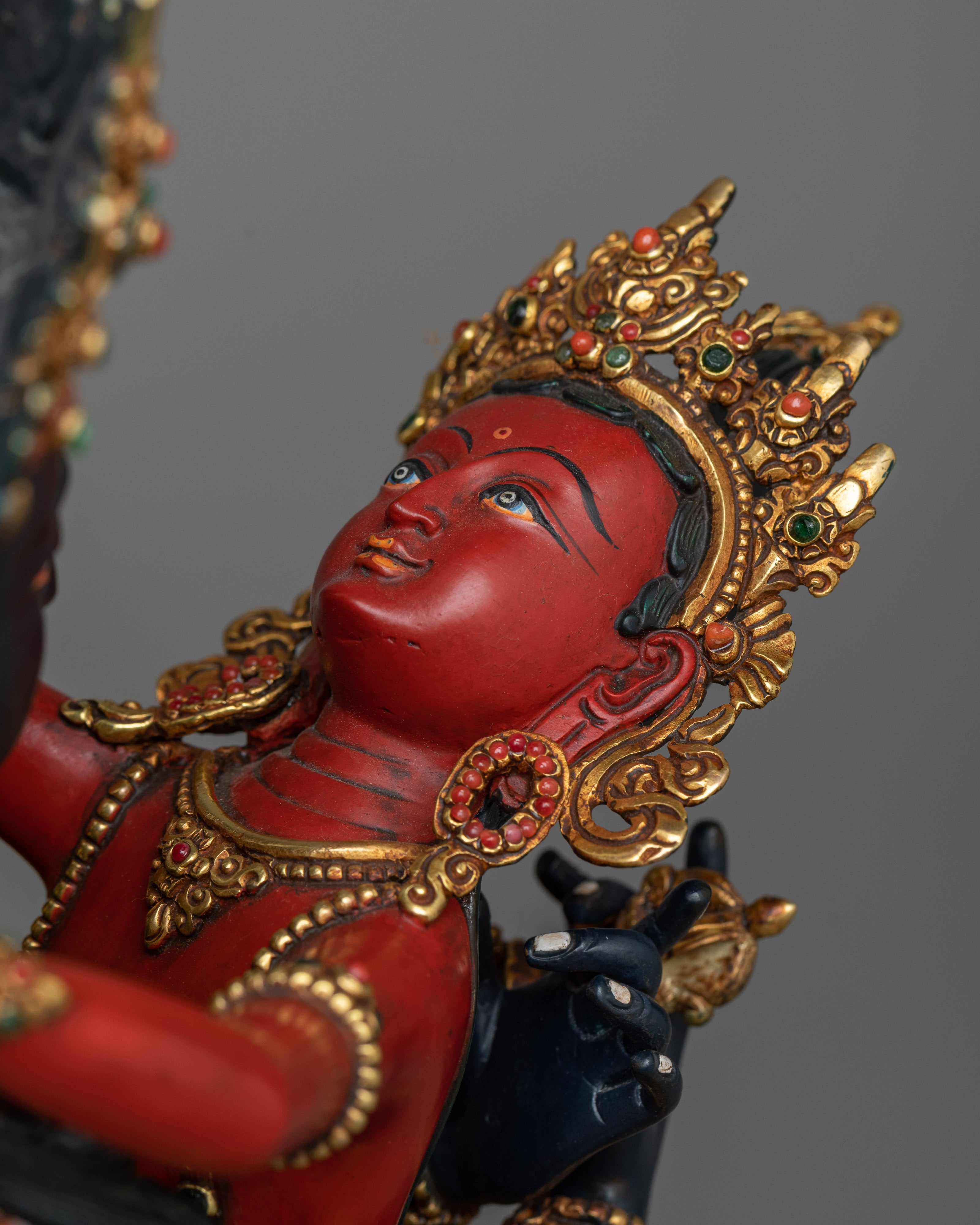 Majestic Vajradhara with Consort Sculpture | Divine Yab Yum Statue