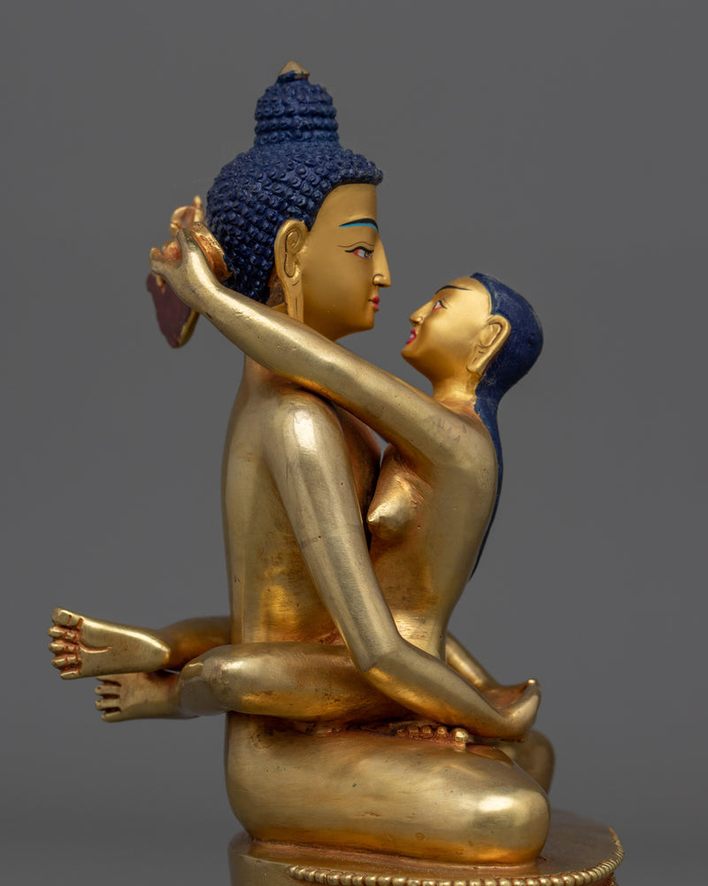 Discover Divine Union with our Samantabhadra & Consort Sculpture | Himalayan Artwork