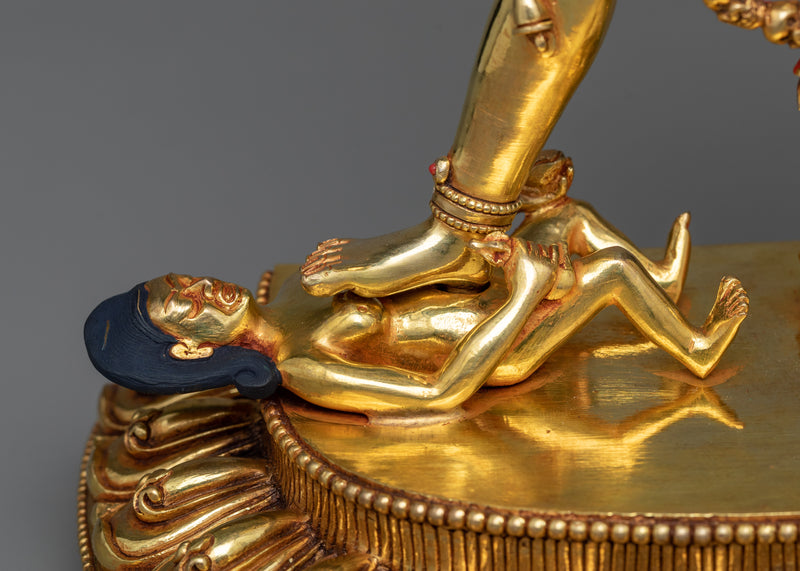Exquisite Vajrayogini Ucheyma Statue | 24k Gold Gilded Nepalese Sculpture