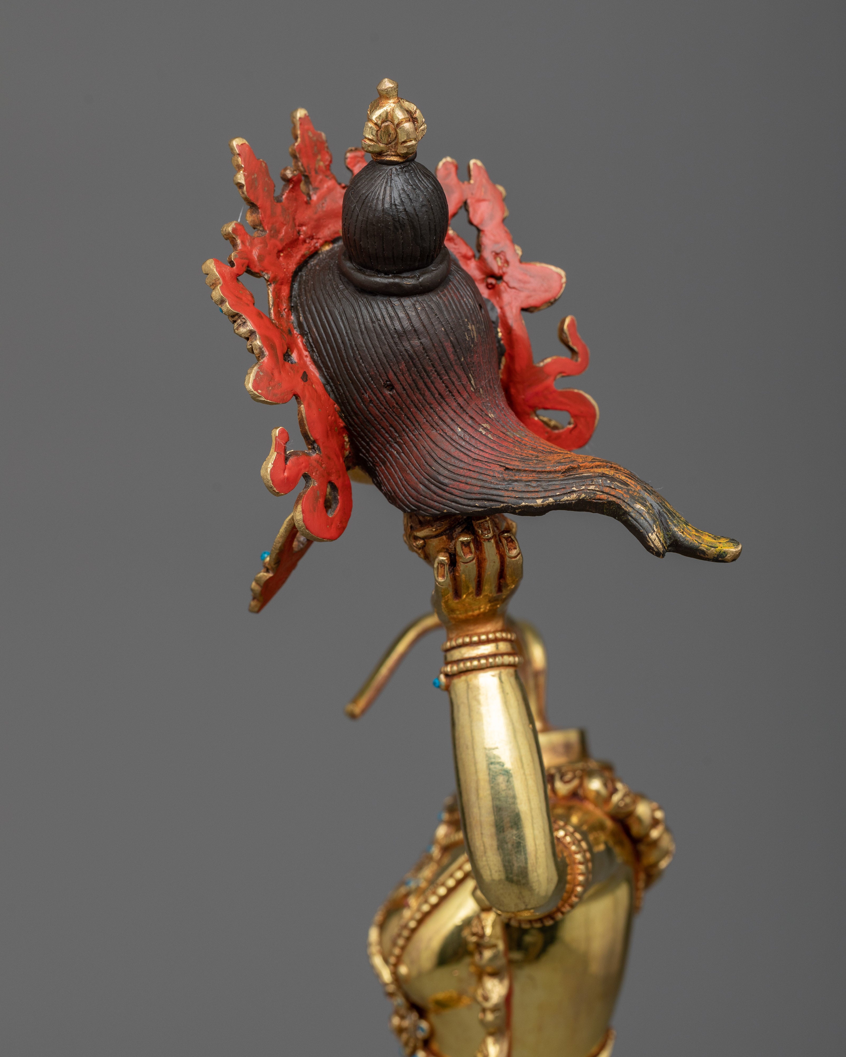 Exquisite Vajrayogini Ucheyma Statue | 24k Gold Gilded Nepalese Sculpture