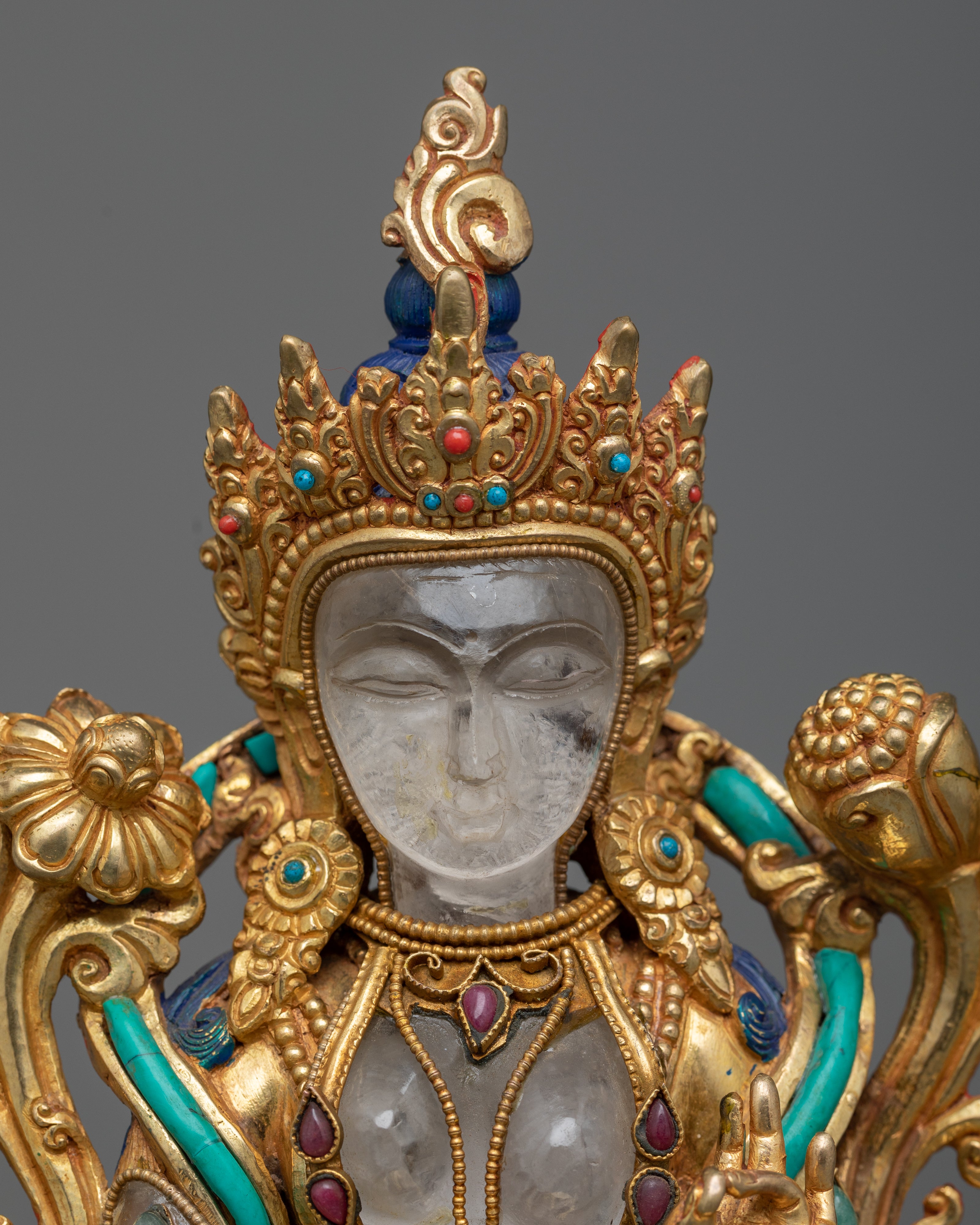 green-tara-crystal Statue