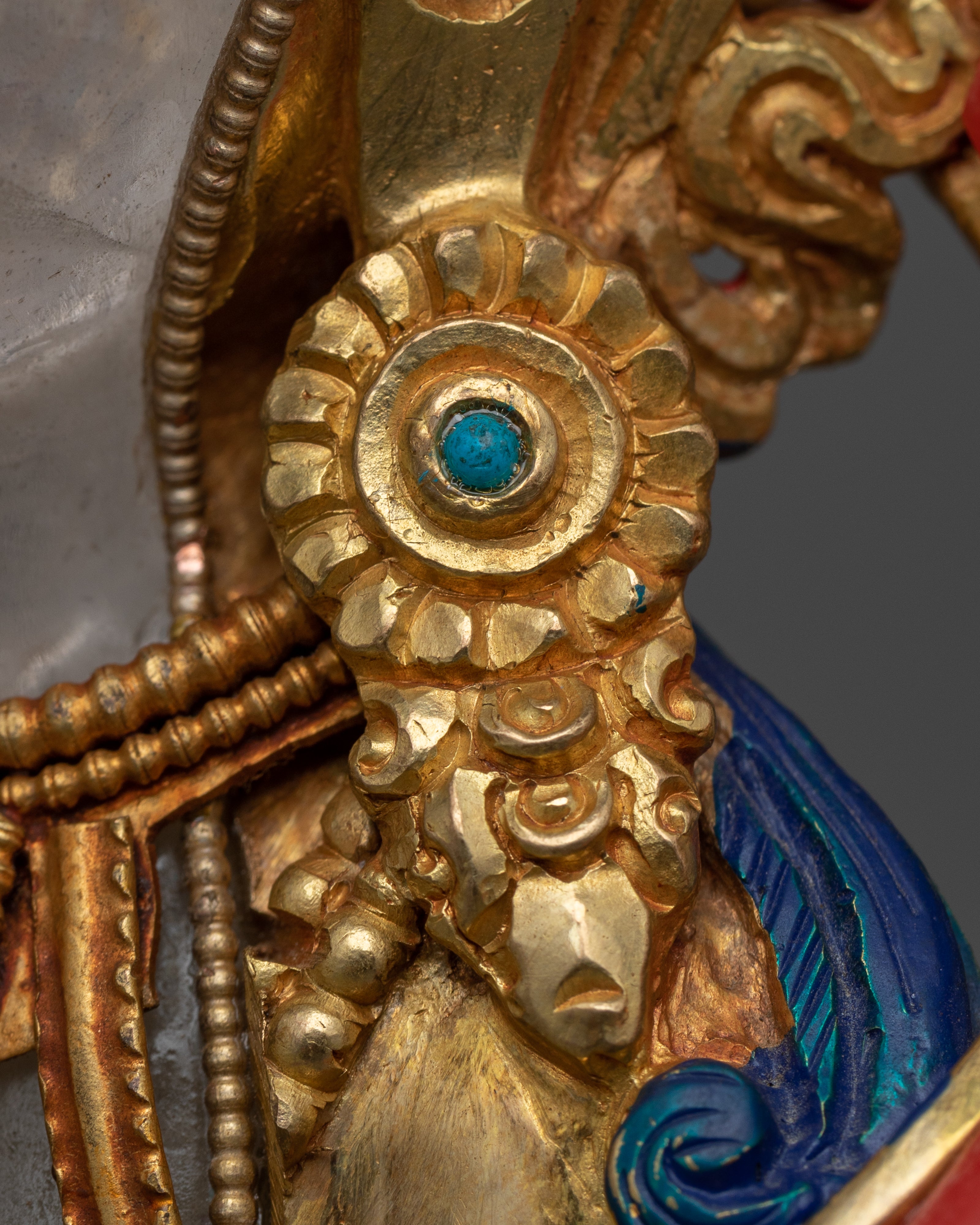 Amitayus Crystal and Copper Statue | Eternal Blessings with the Sacred Sculpture