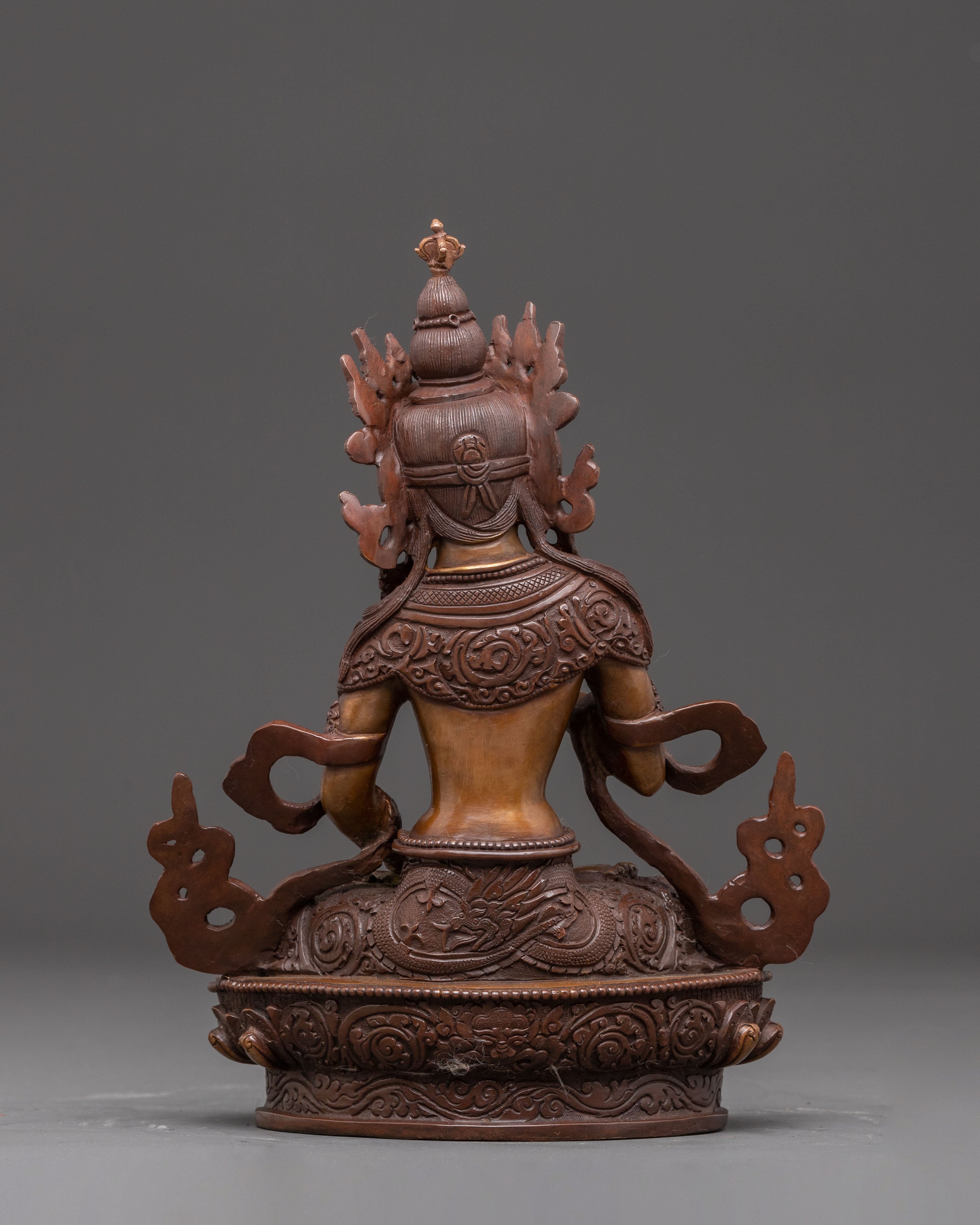 Handcrafted Oxidized Copper Statue of Bodhisattva Vajrasattva