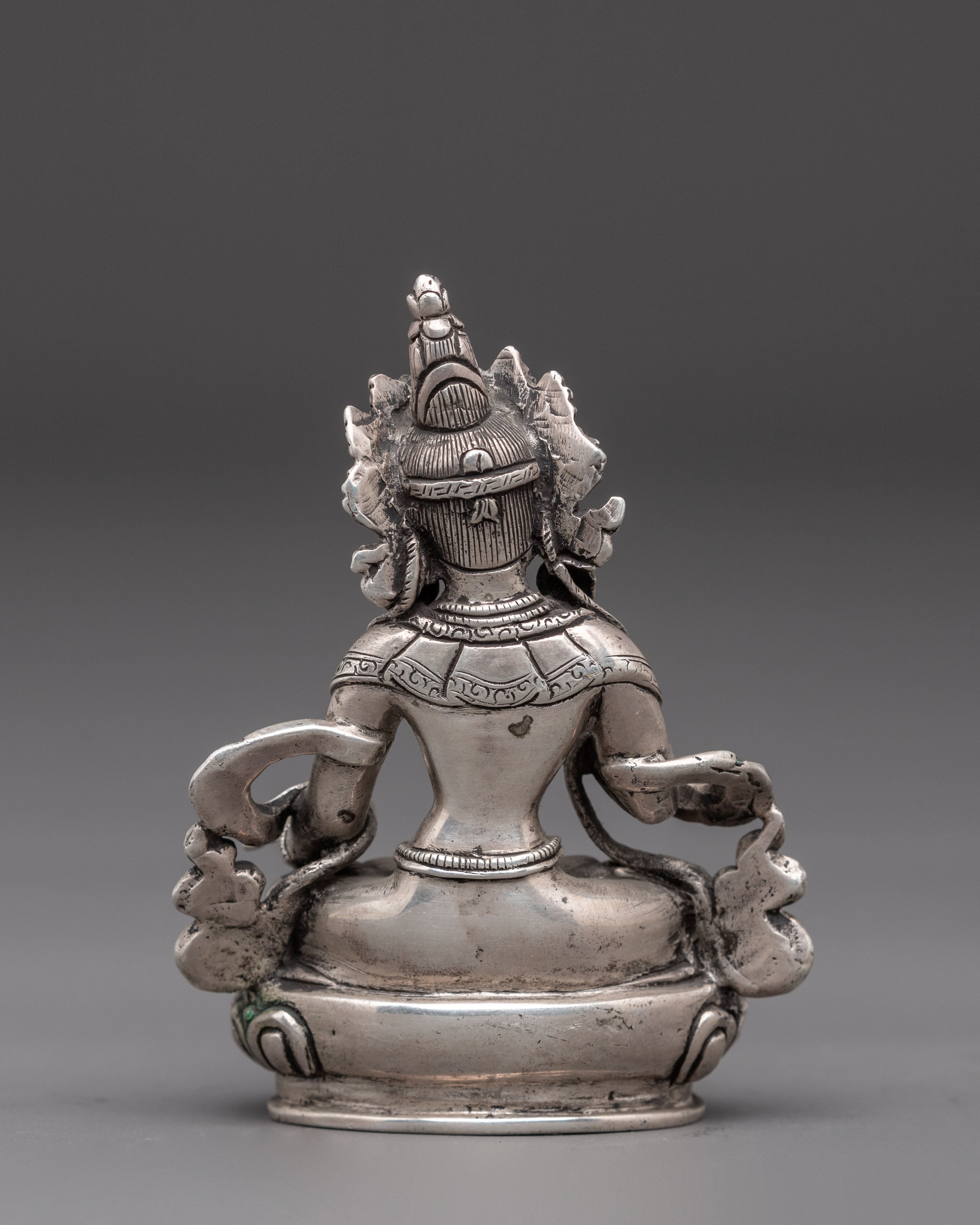 Silver Statue of Vajrasattva | Meditation Altar Piece