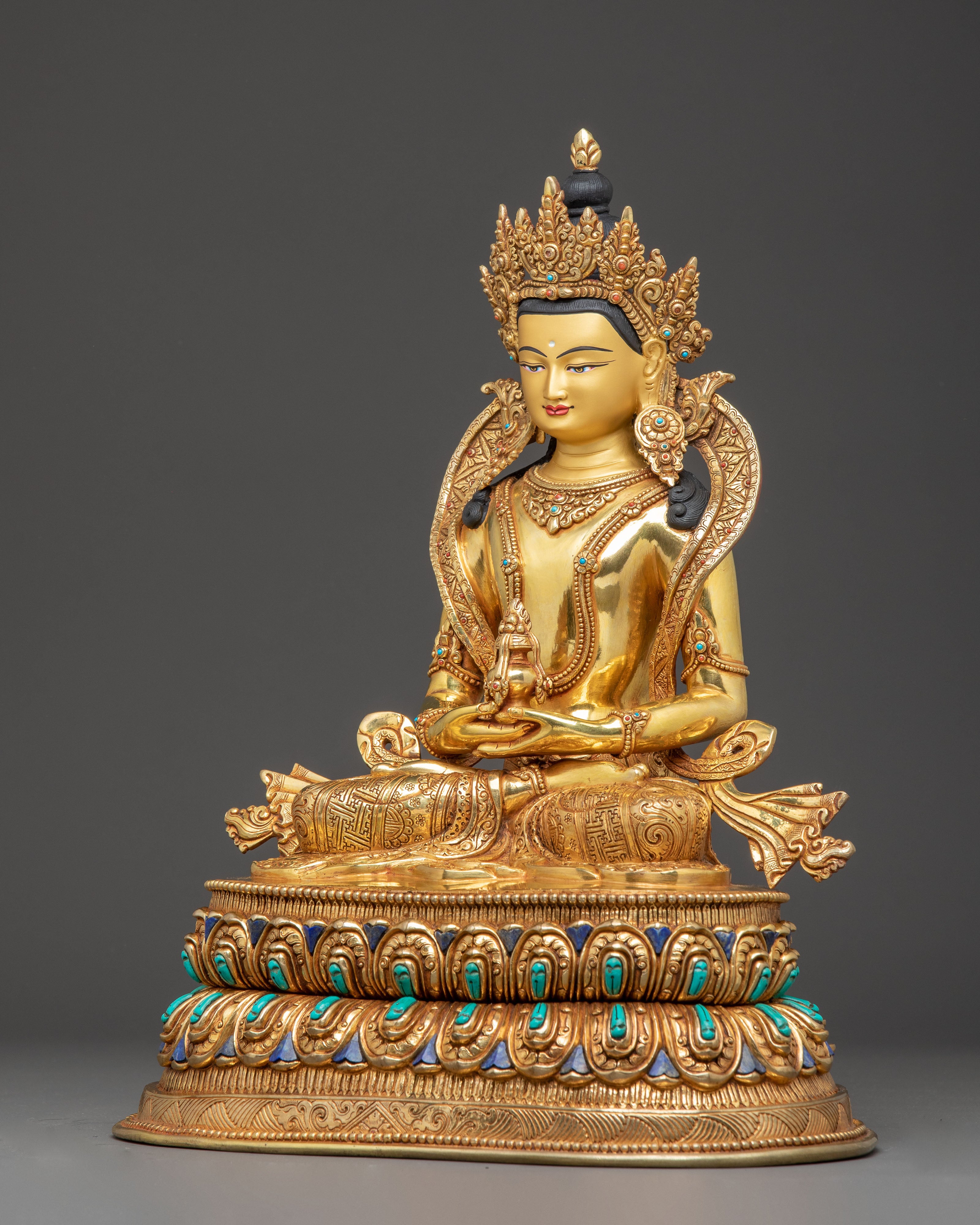 Handmade Statue of Long-Life Buddha Amitayus | Buddha of Infinite Life