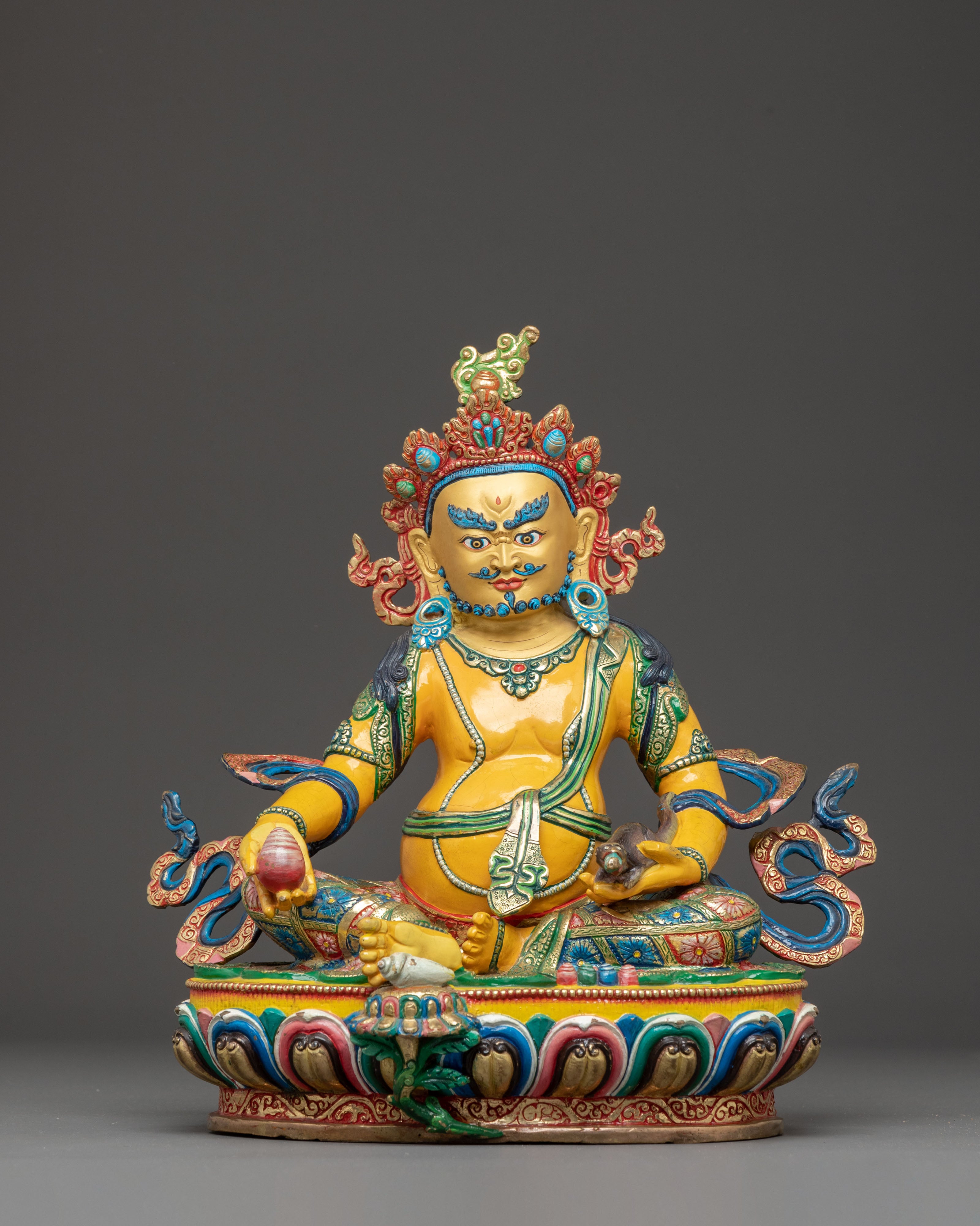 Copper Statue of Wealth Icon Dzambhala | Abundance and Prosperity
