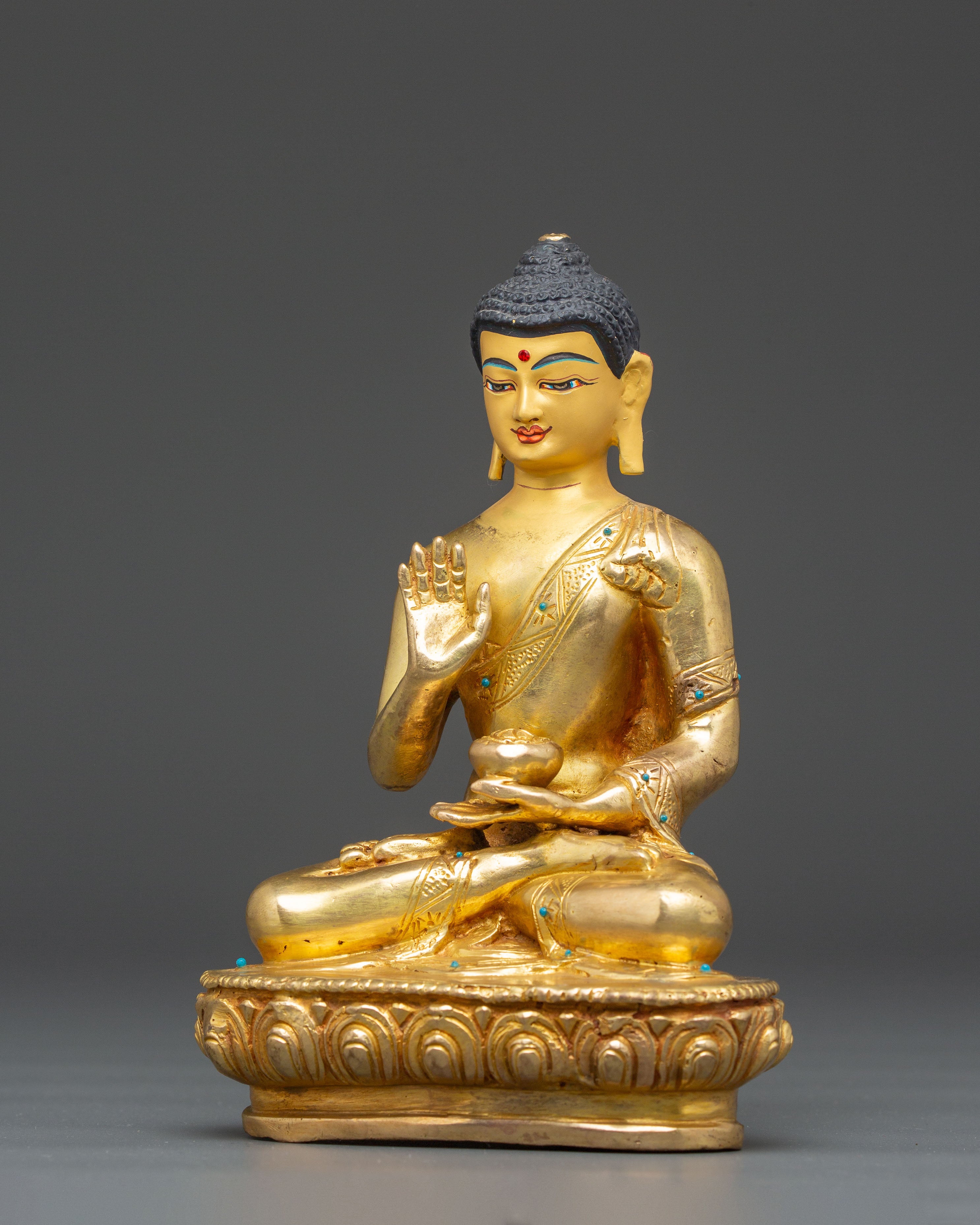 Buddhist Spiritual Amoghasiddhi Sculpture | Tibetan Deity of Fearlessness